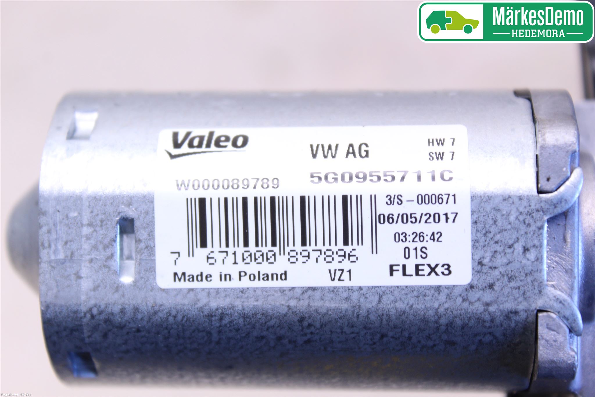 Volkswagen VW PASSAT 15-19 Torkarmotor Baklucka