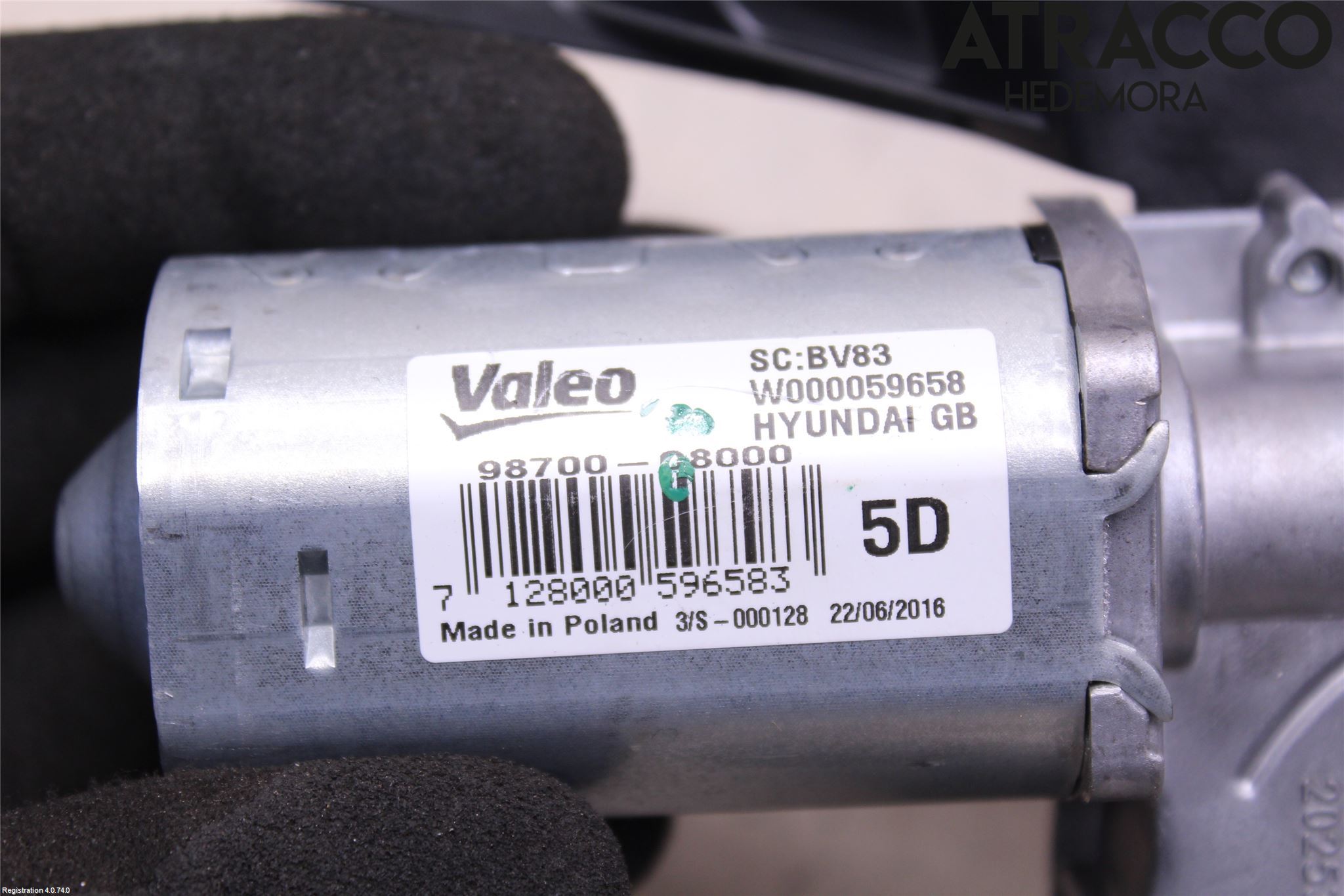 Hyundai i20 GB 15-20 Torkarmotor Baklucka