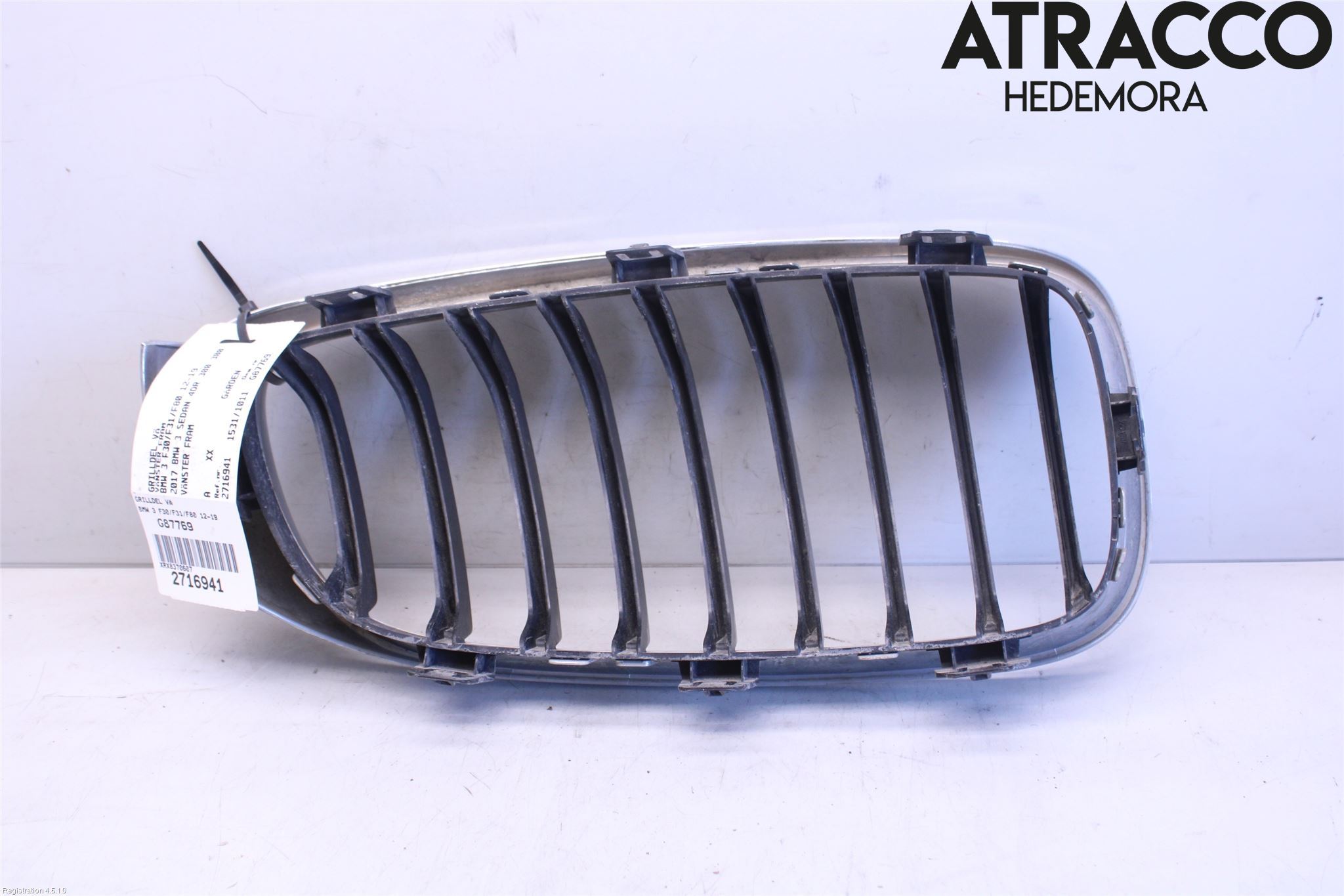 BMW 3 F30/F31/F80 12-19 Grilldel Vänster