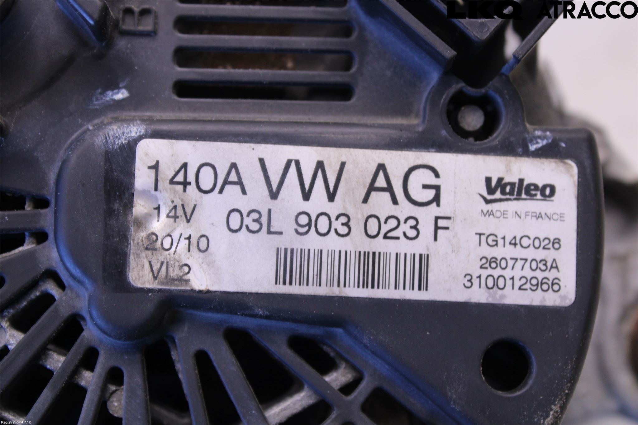 Volkswagen VW GOLF VI 09-13 Generator