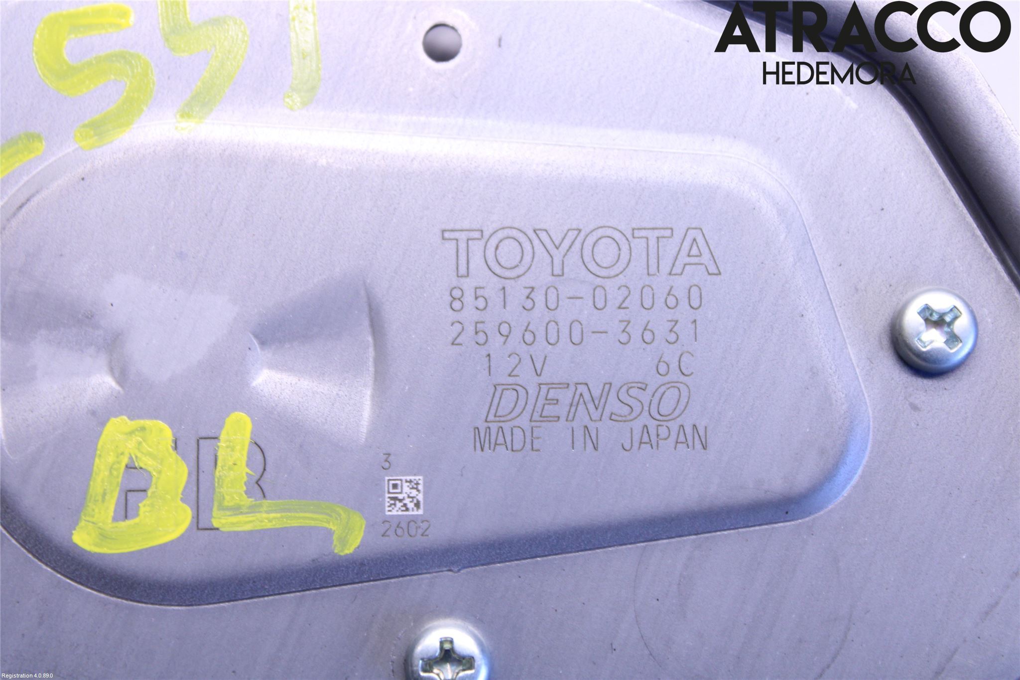 Toyota COROLLA 19- Torkarmotor Baklucka