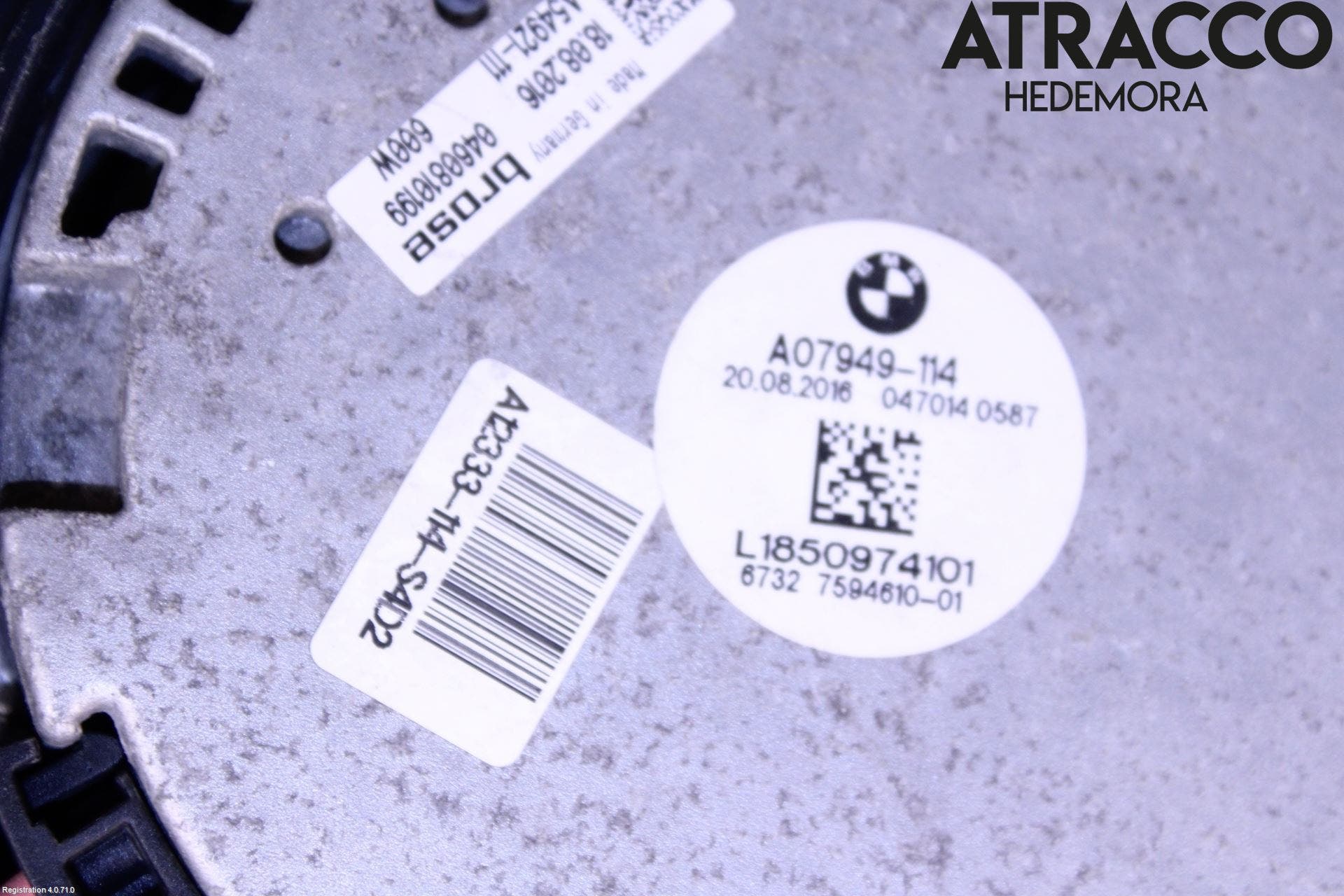 BMW 5 F10/F11/F18 09-17 Kylfläkt El