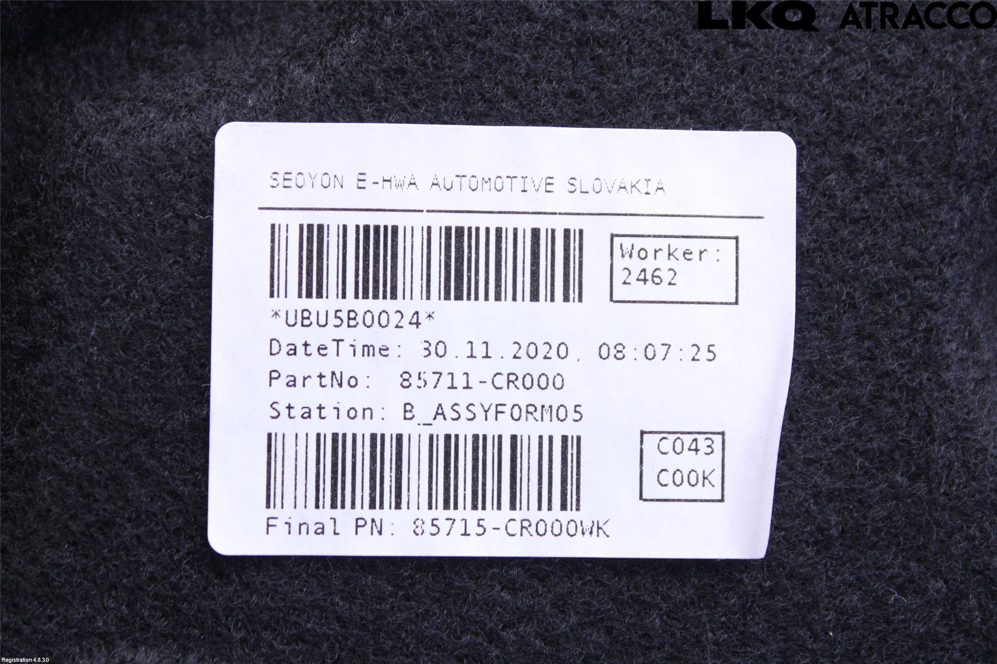 Kia CEED/CEED SW 19- Bagage Golv