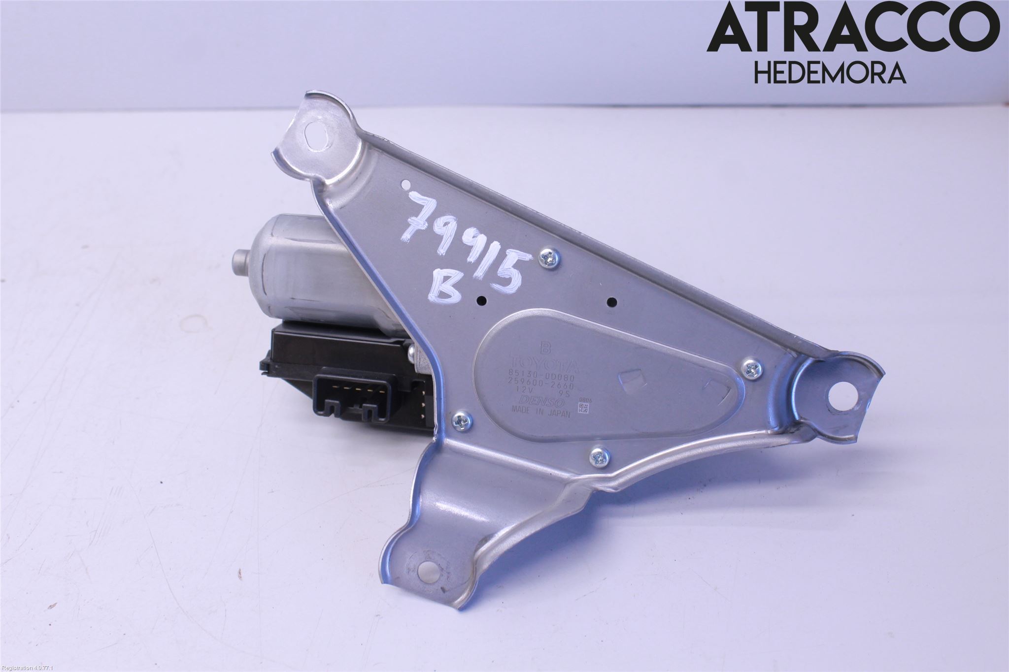 Toyota YARIS XP130 15-20 Torkarmotor Baklucka