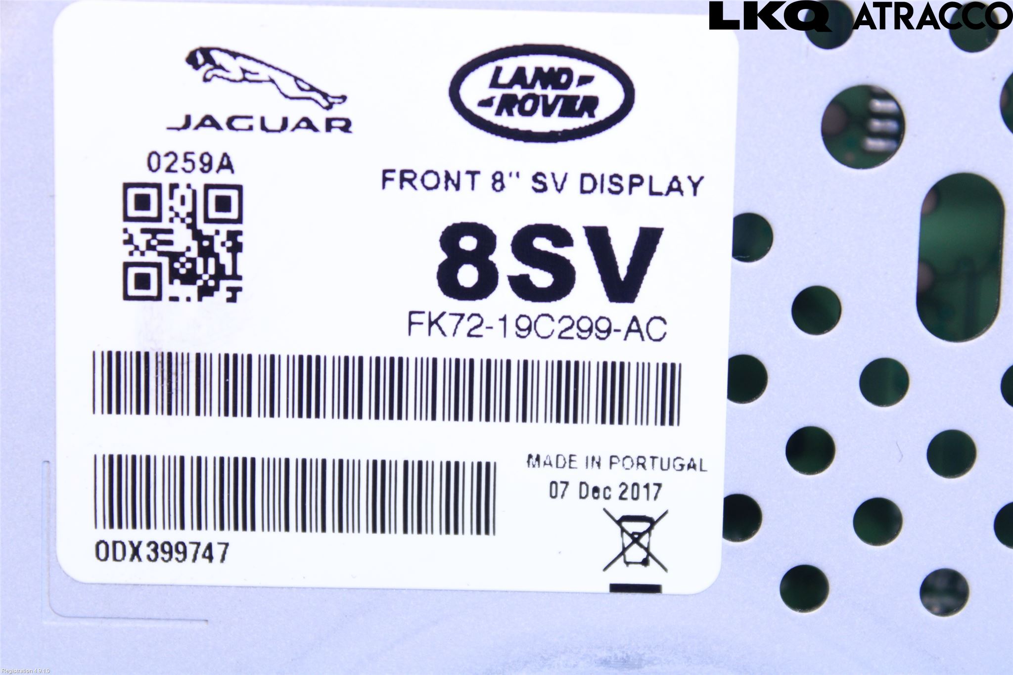 Jaguar XF (X260) 16-24 Multifunktionsdisplay