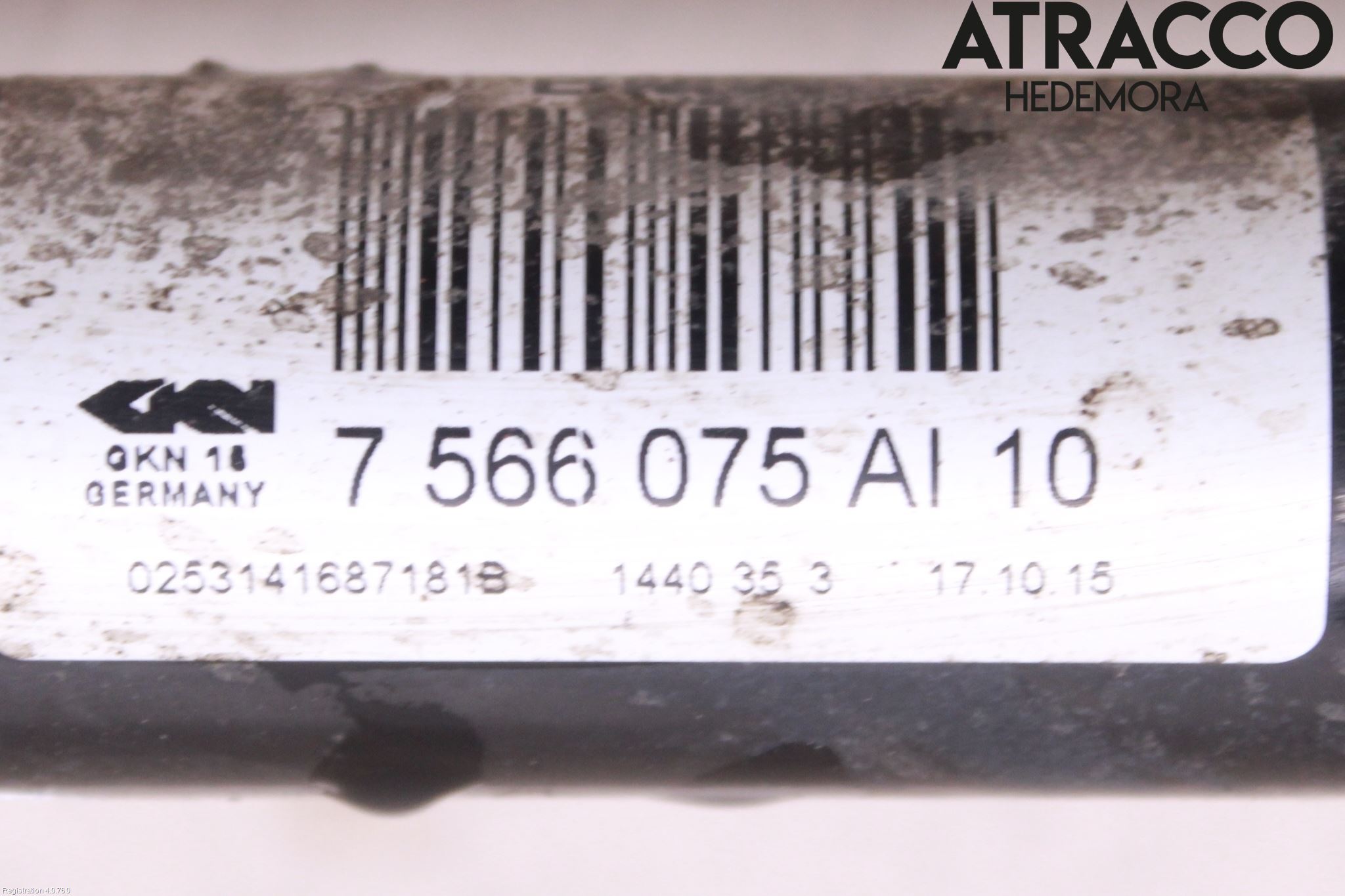 BMW 5 GT F07 09-17 Drivaxel Bak Vänster