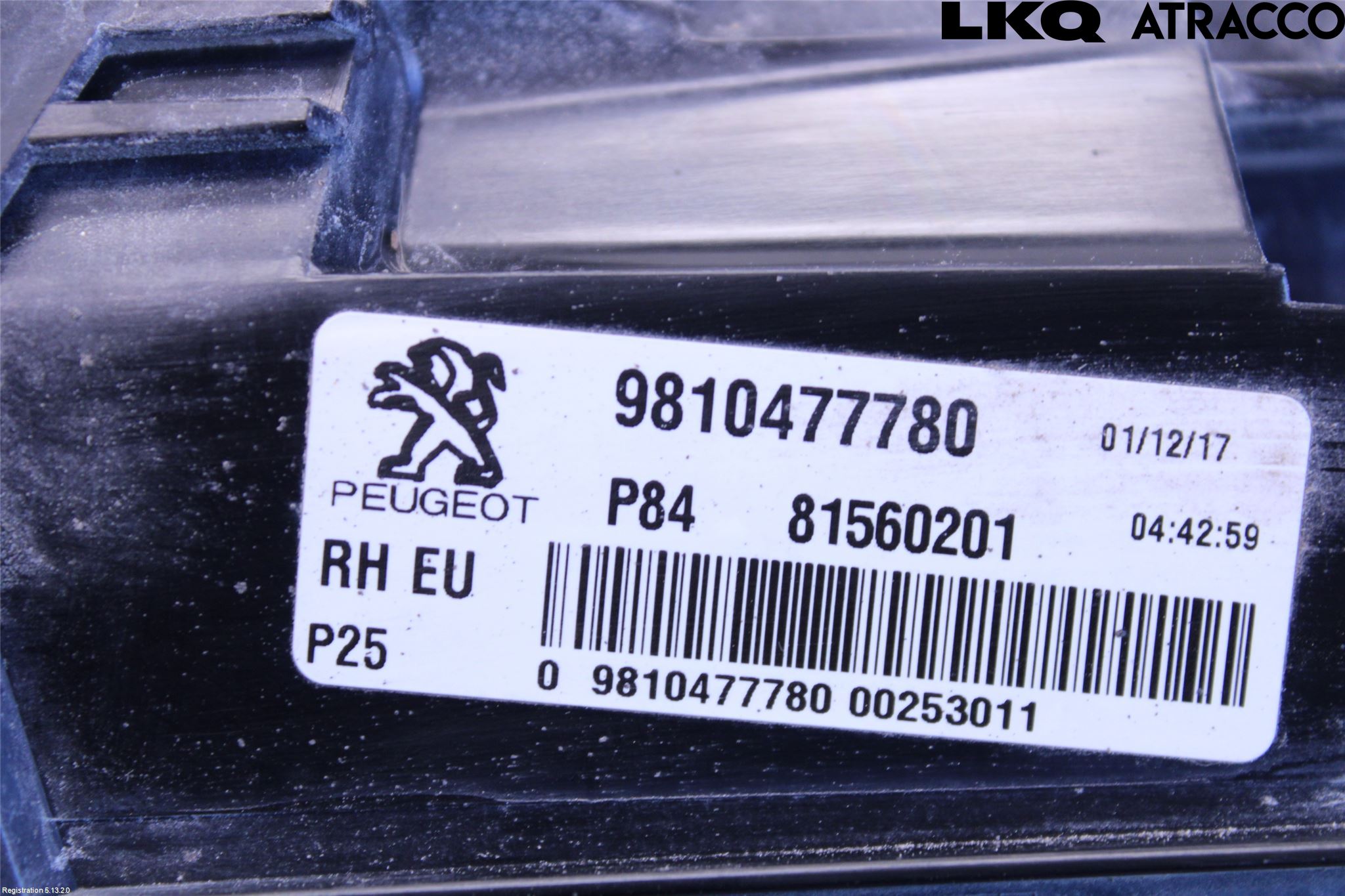 Peugeot 3008 17-24 Bakljus Lucka Hö