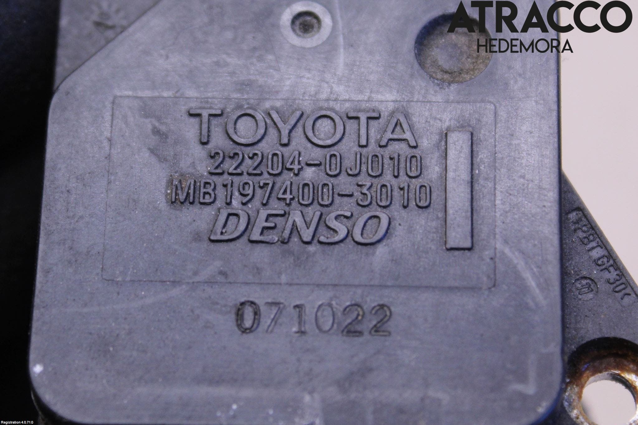 Toyota COROLLA VERSO 08-09 Injluftmassamätare