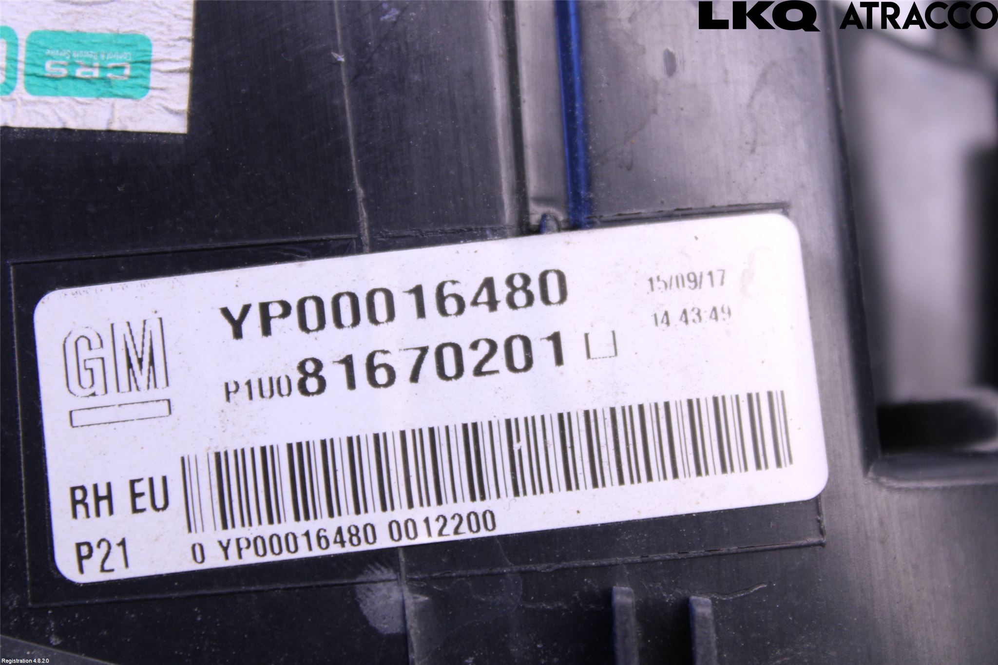Opel GRANDLAND X 18- Bakljus Lucka Hö