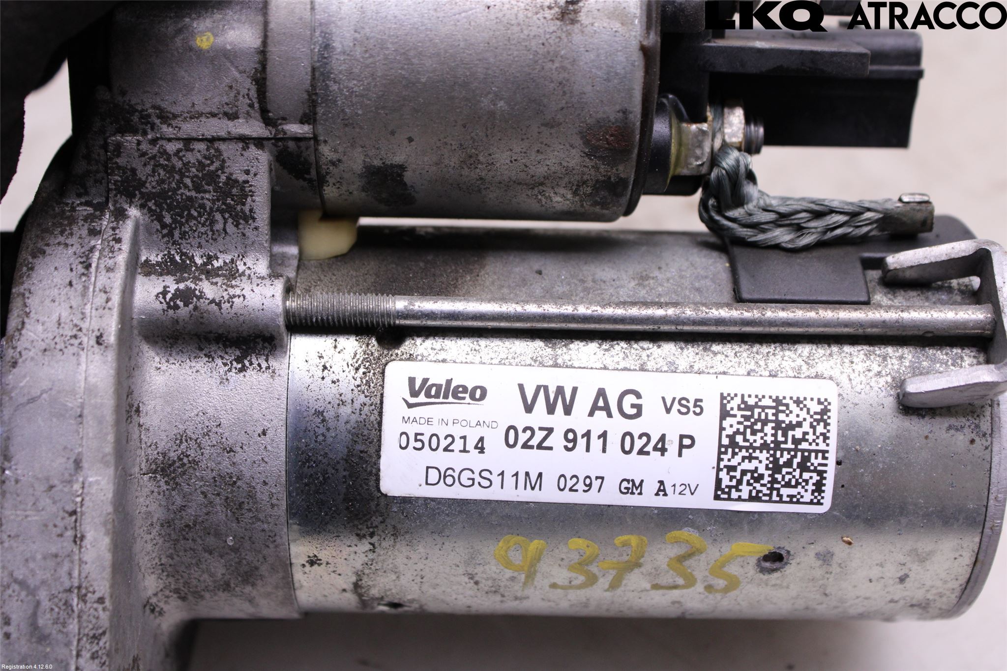 Volkswagen VW SCIROCCO 09-17 Startmotor