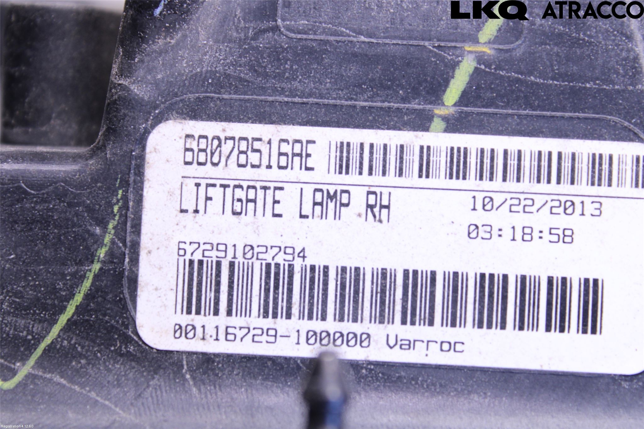 Fiat FREEMONT Bakljus Lucka Hö