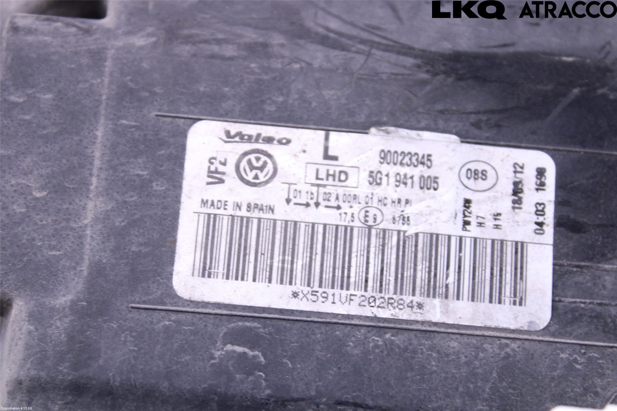 Volkswagen VW GOLF / E-GOLF VII 13-20 Strålkastare Vänster