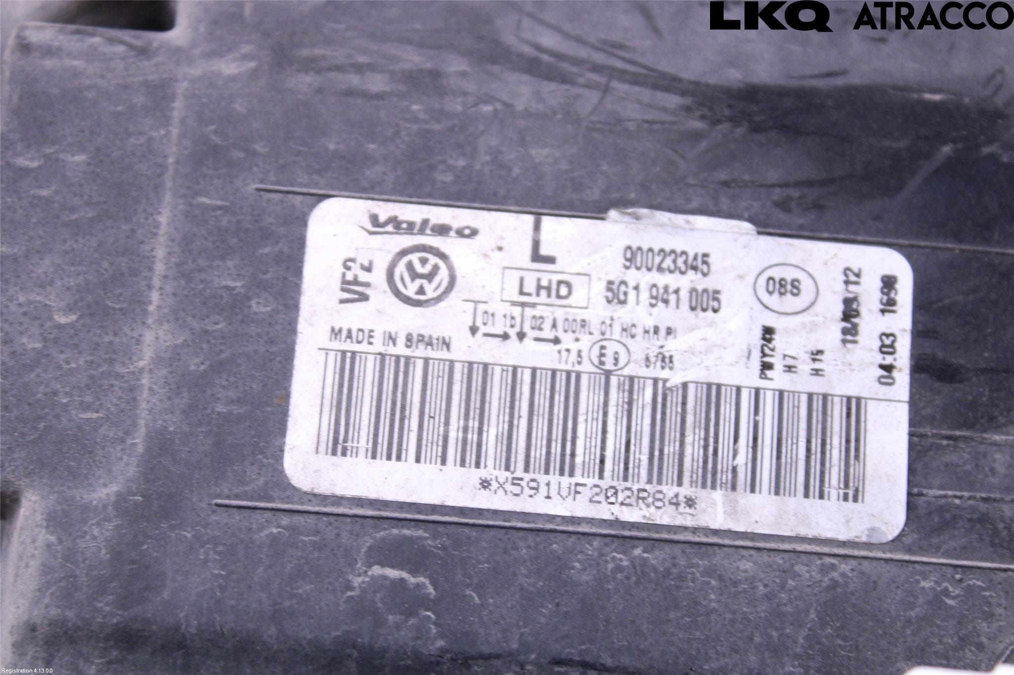 Volkswagen VW GOLF / E-GOLF VII 13-20 Strålkastare Vänster