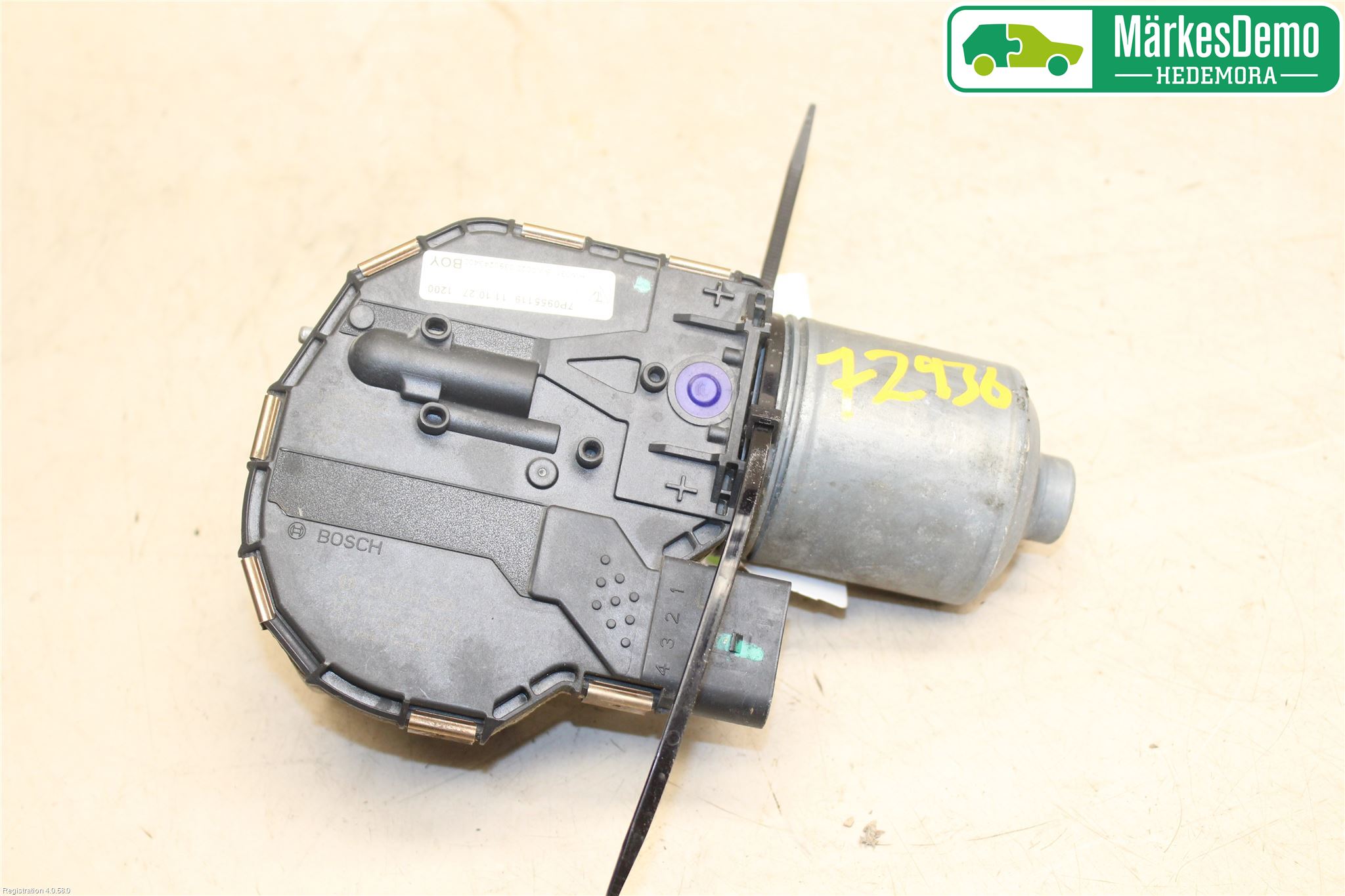 Volkswagen VW TOUAREG 7P 11-18 Torkarmotor Vindruta
