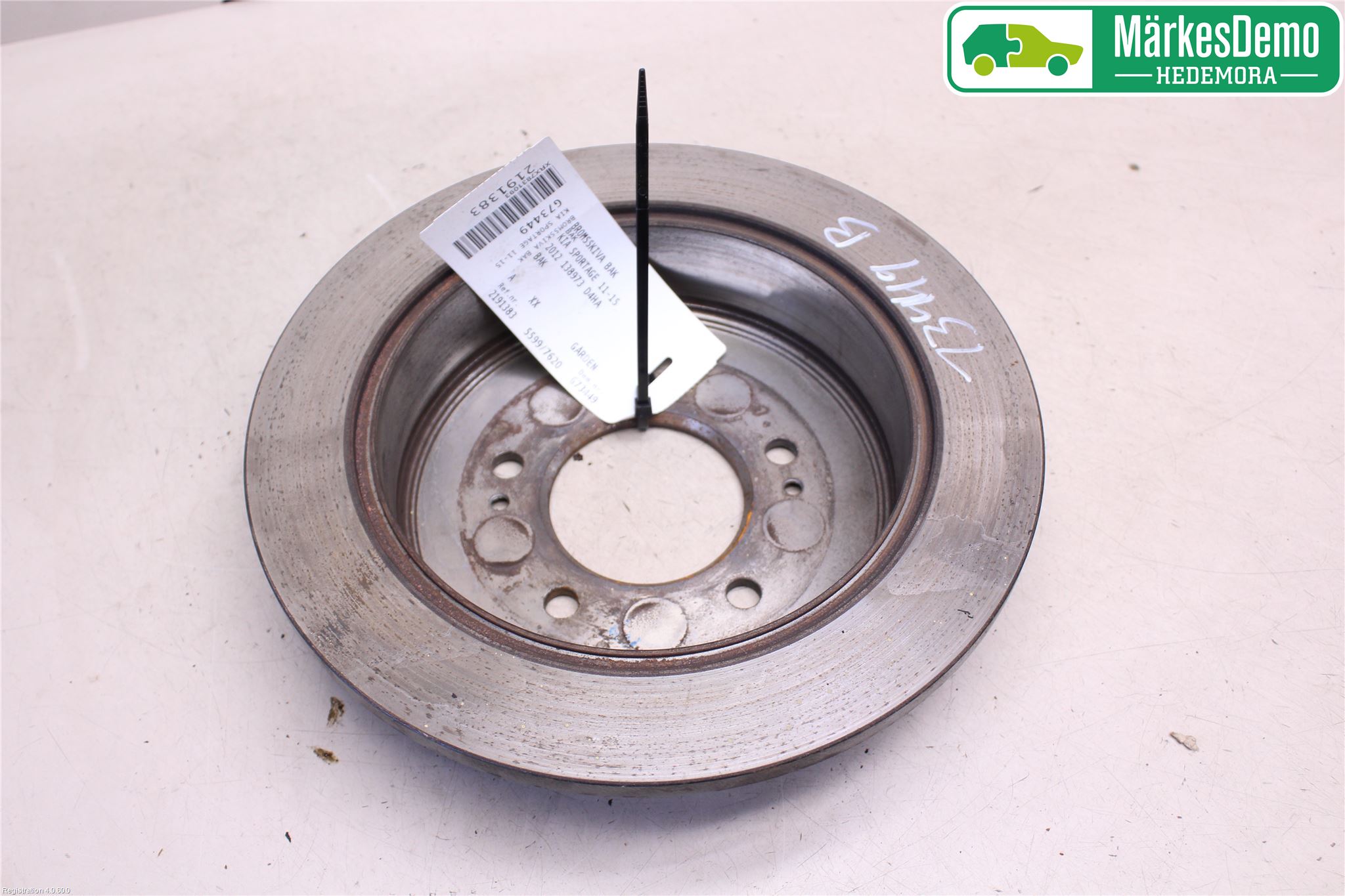 Kia SPORTAGE (SL) 11-15 Bromsskiva Bak