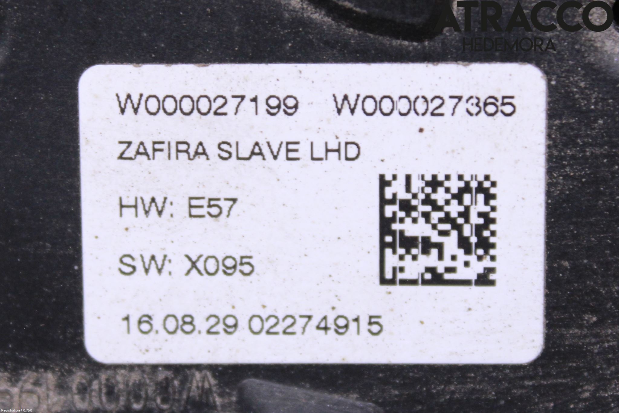 Opel ZAFIRA C 12-19 Torkarmotor Vindruta
