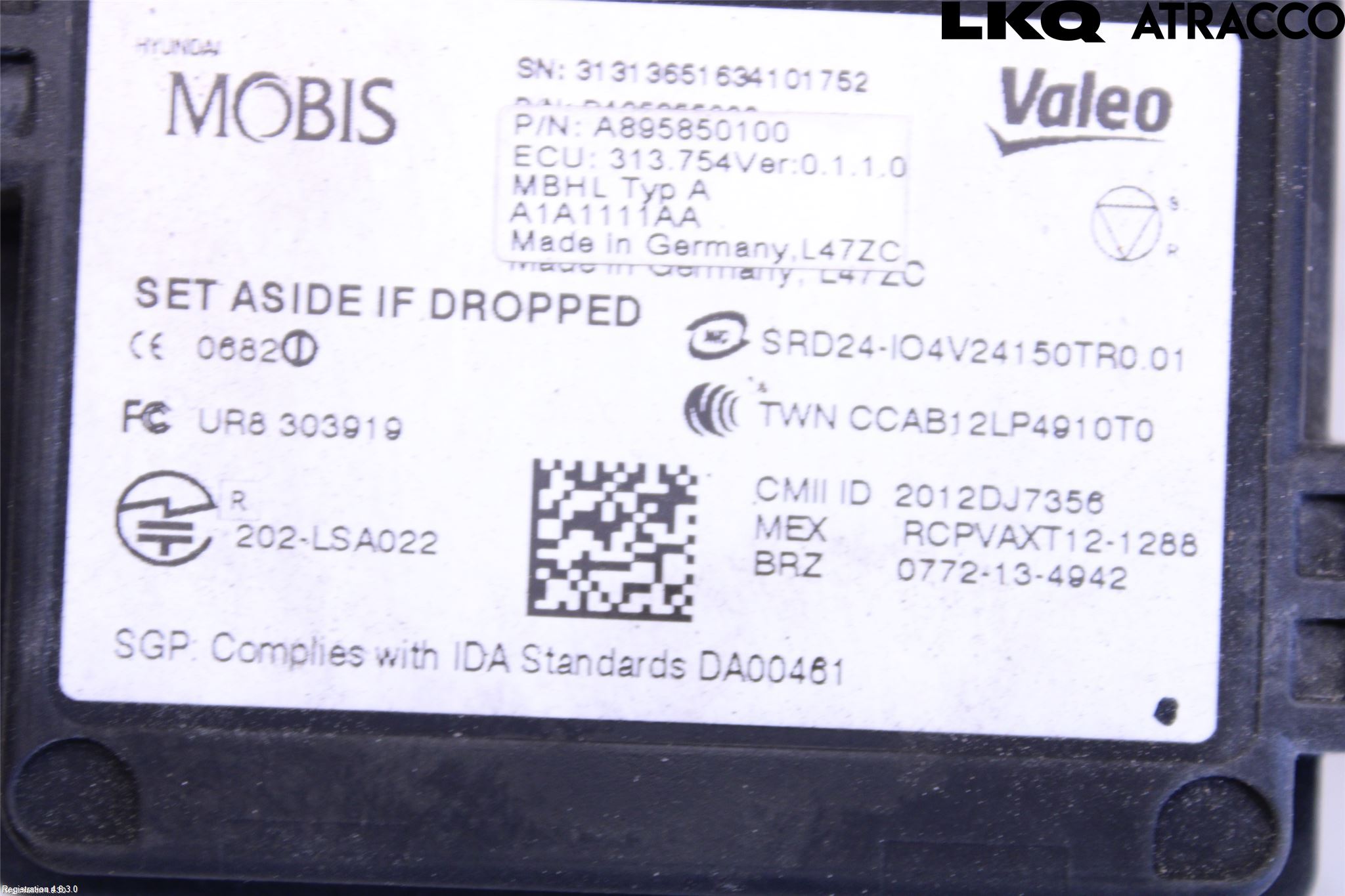 Kia OPTIMA 16-20 Sensor Aktivt Kollisionsskydd