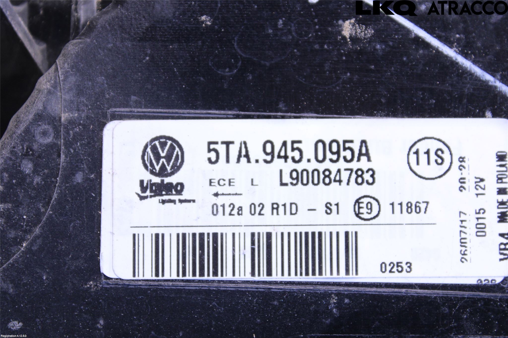Volkswagen VW TOURAN 16- Bakljus Vänster