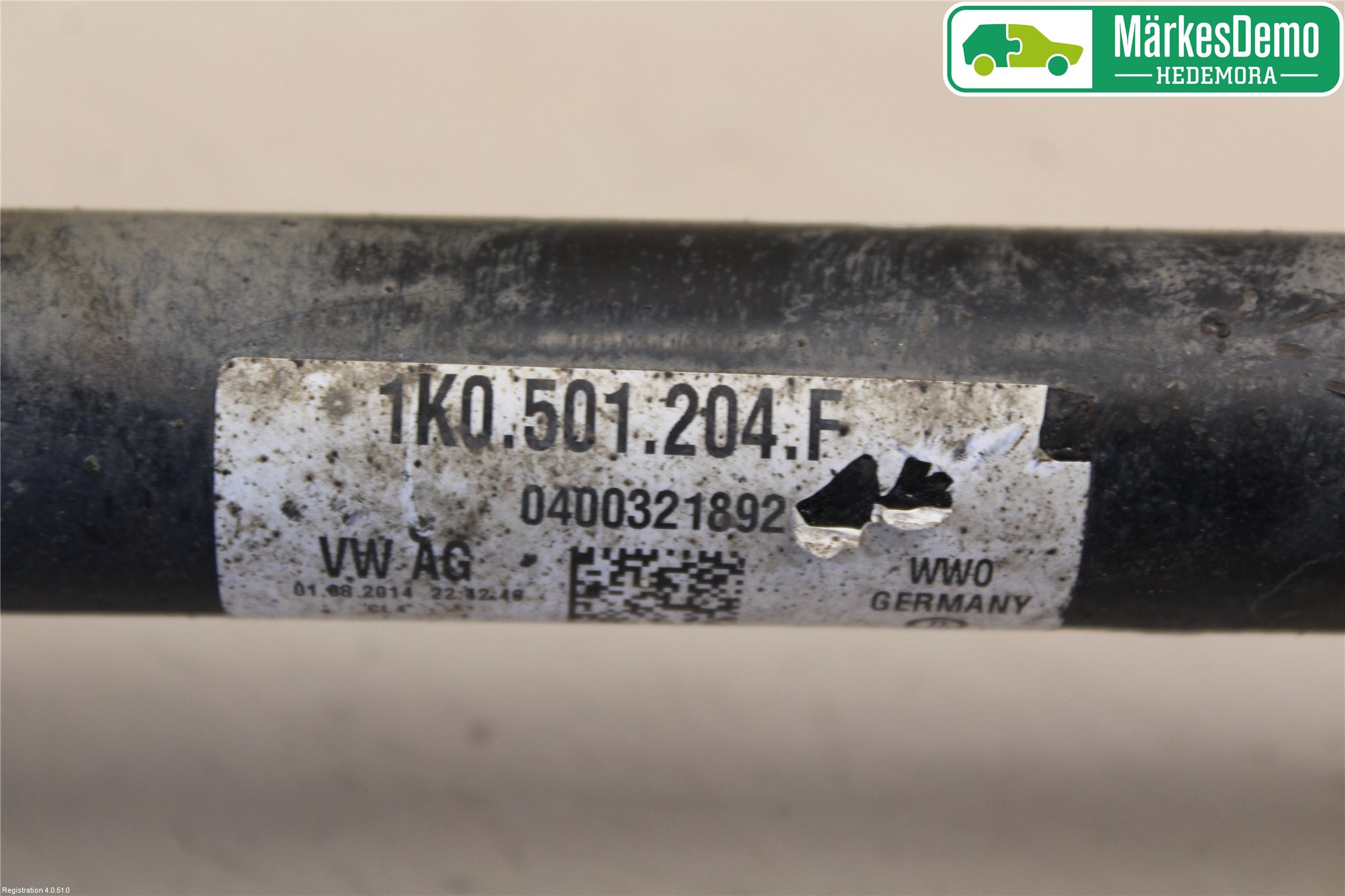 Volkswagen VW PASSAT 11-14 Drivaxel Bak Höger