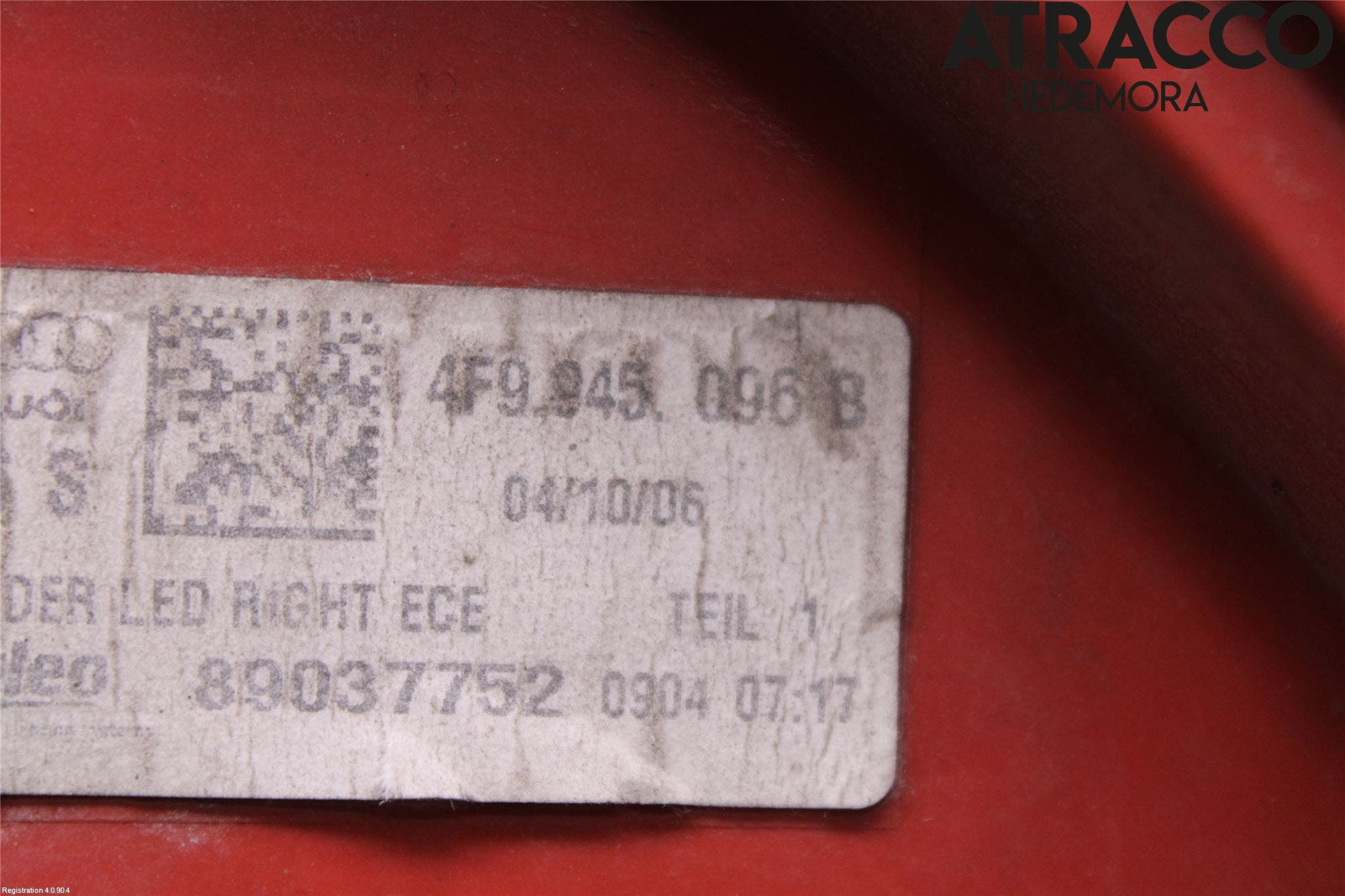 Audi A6/S6 05-11 Bakljus Höger