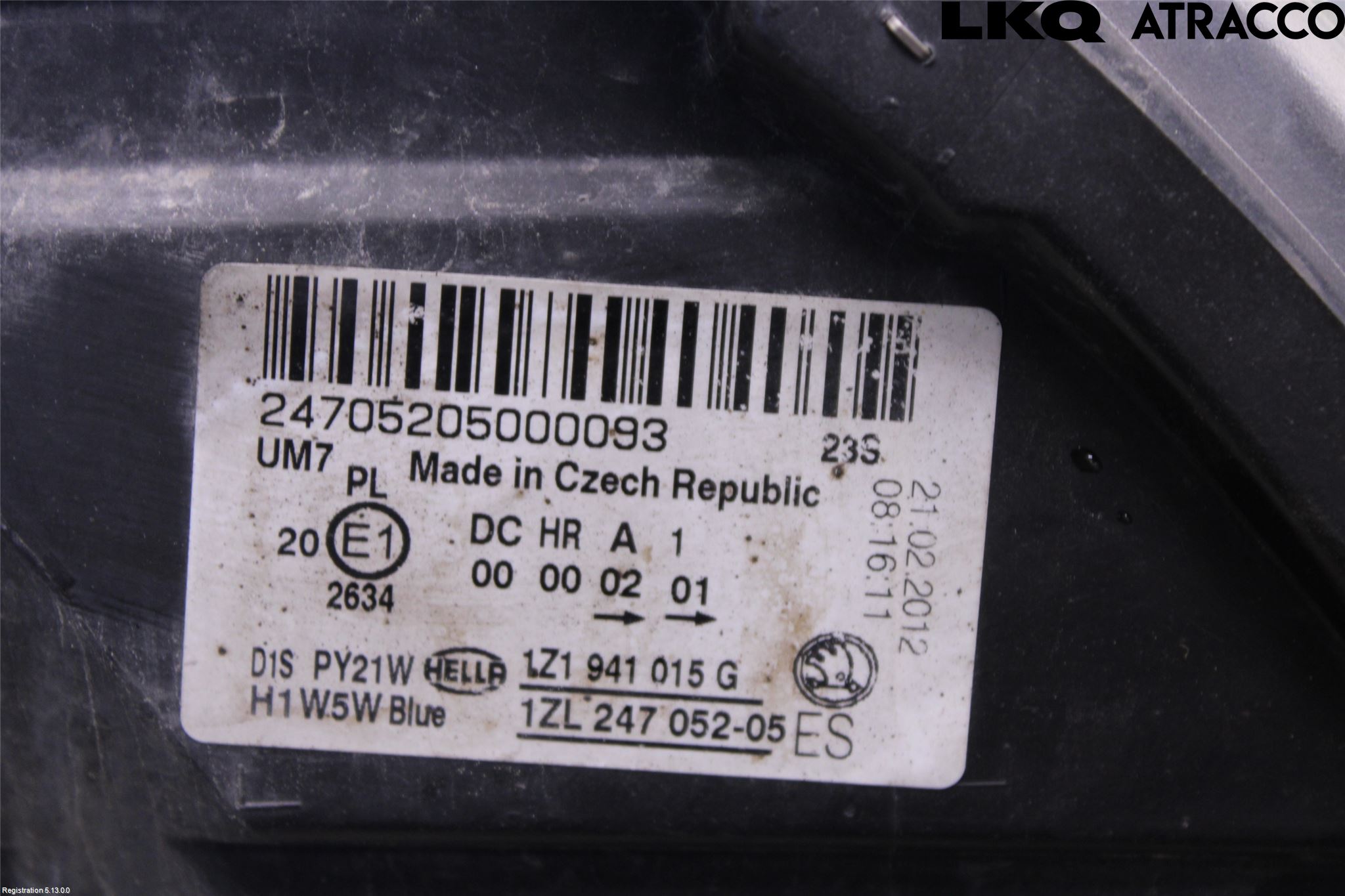 Skoda OCTAVIA (1Z) 05-13 Strålkastare Vänster