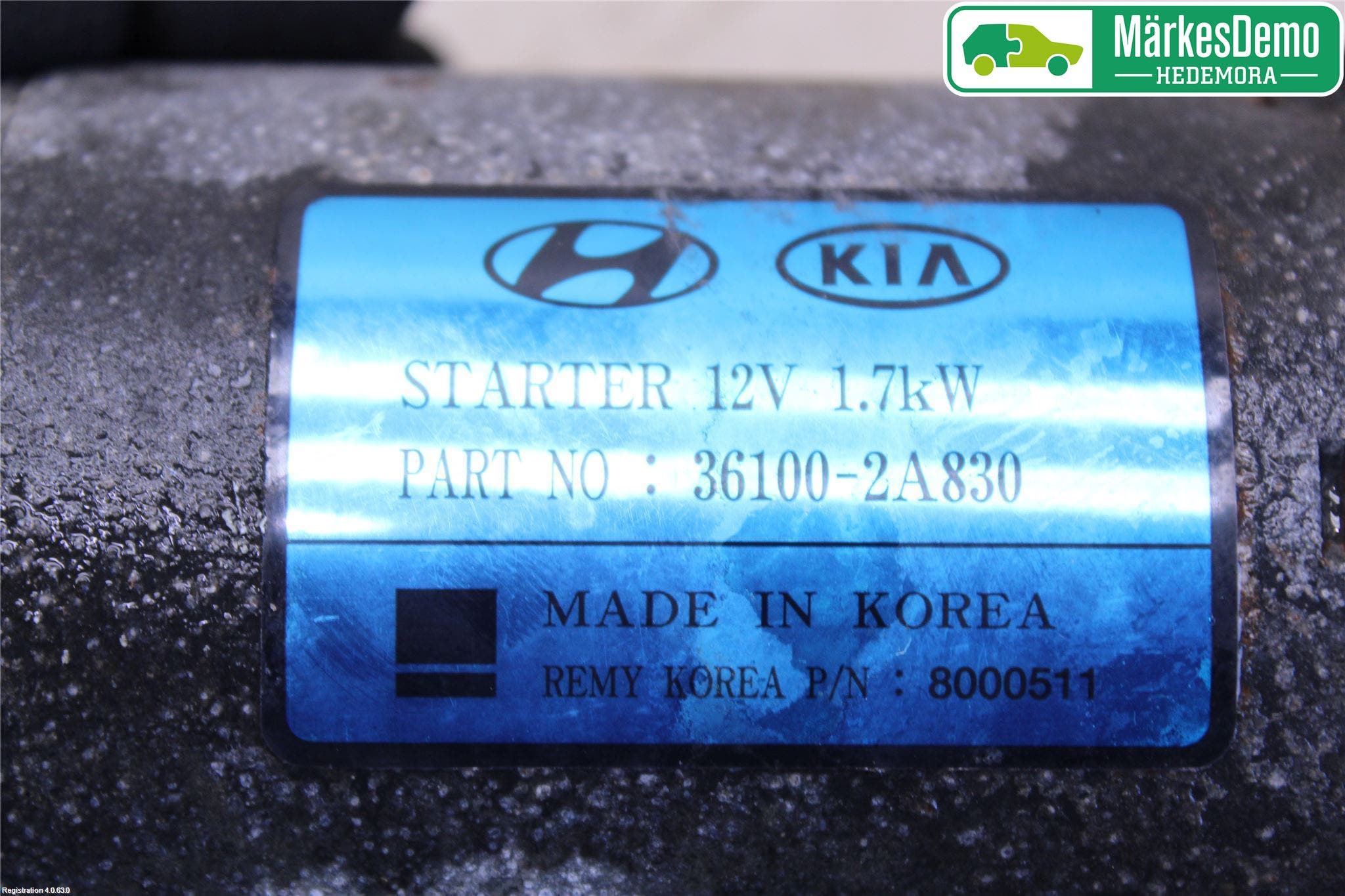 Kia SPORTAGE (SL) 11-15 Startmotor Diesel