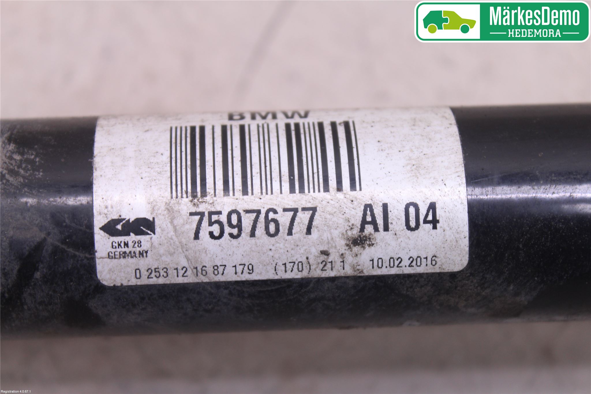BMW 1 F20/F21 11-19 Drivaxel Bak Vänster