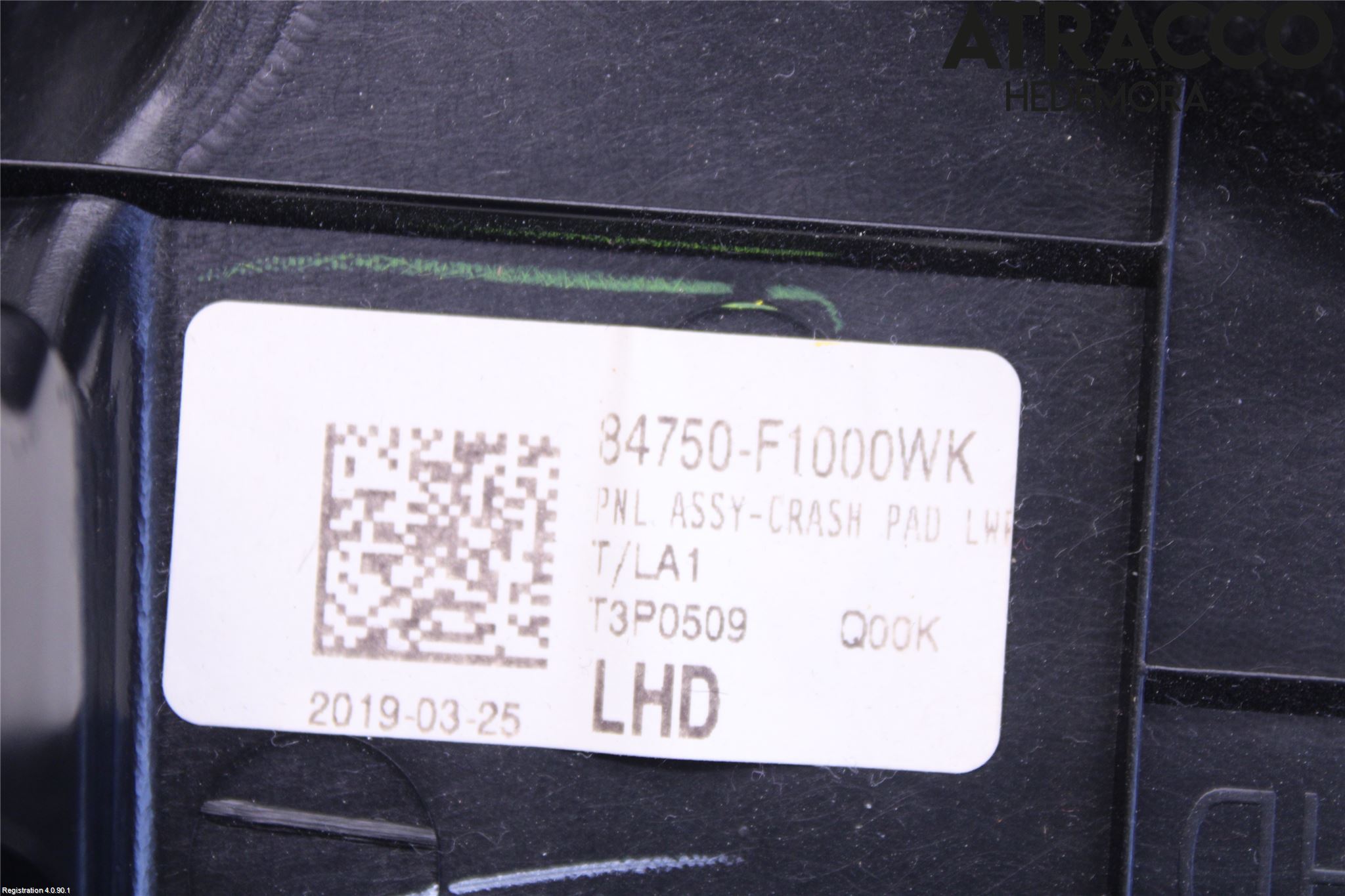Kia SPORTAGE (QL) 16-21 Instrumentbräda Sparkskydd