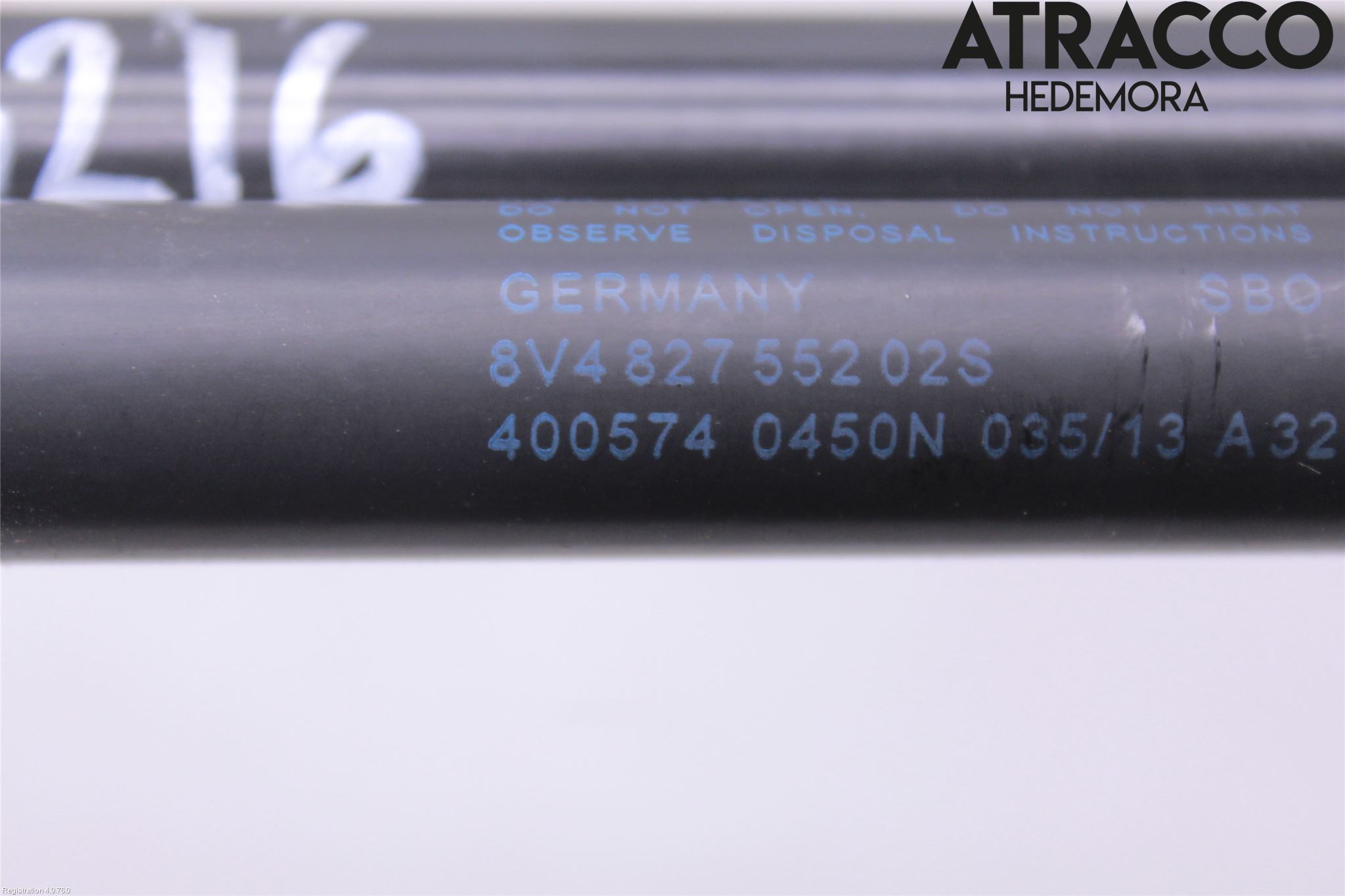 Audi A3/S3 05-13 Gasfjäder Baklucka