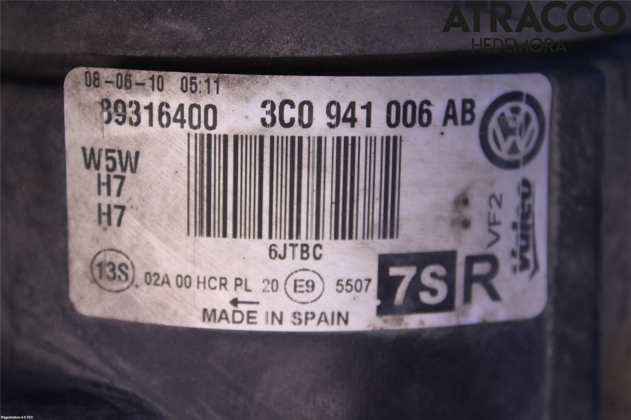 Volkswagen VW PASSAT 05-11 Strålkastare Höger