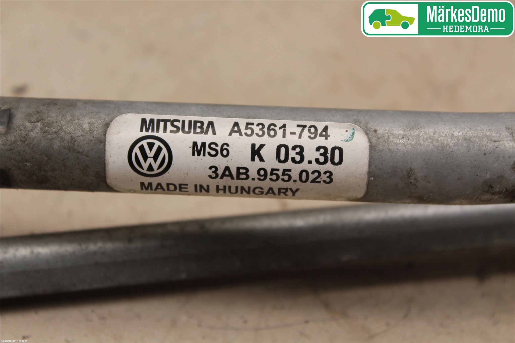 Volkswagen VW PASSAT 05-11 Torkarmekanism Vindruta