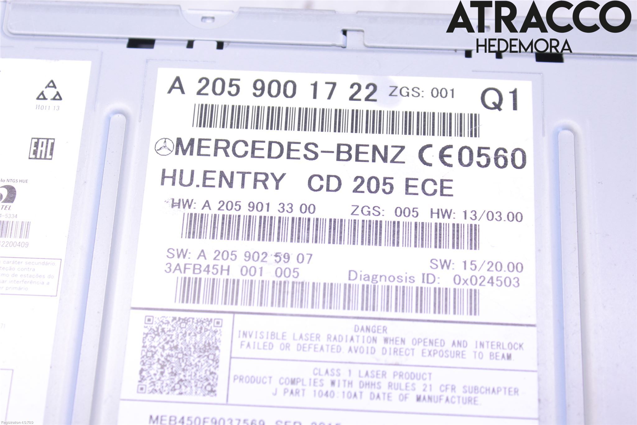 Mercedes-Benz MB C-KLASS (W205) 14-21 Cd Radio - Multimediapanel