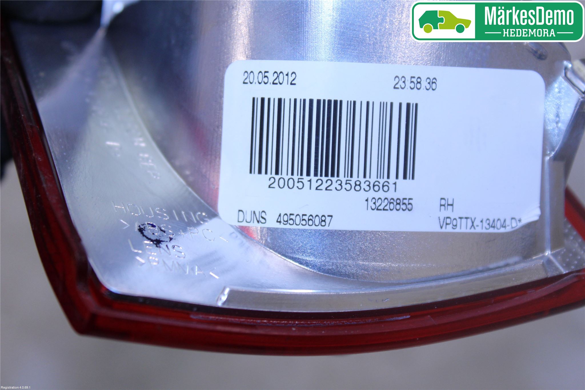 Opel INSIGNIA 09-16 Bakljus Höger