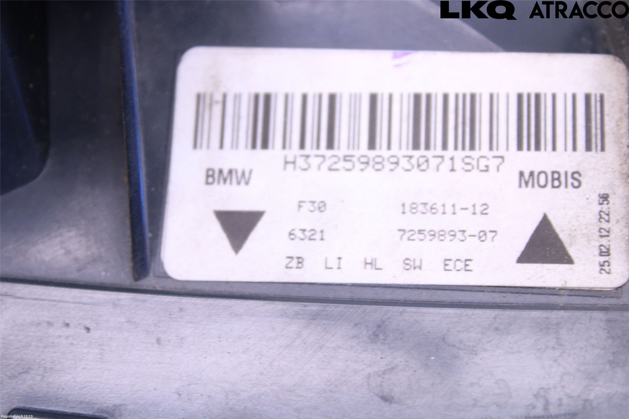BMW 3 F30/F31/F80 12-19 Bakljus Vänster