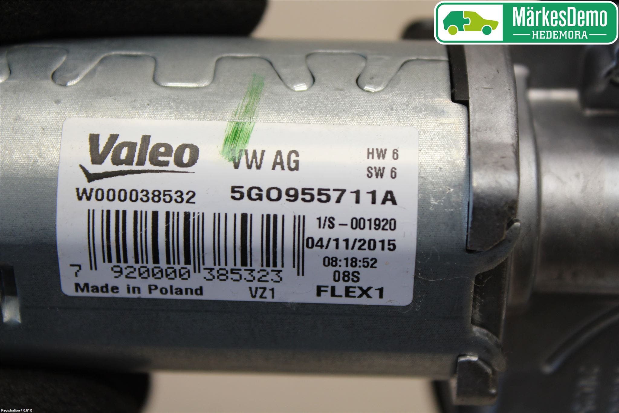 Volkswagen VW GOLF / E-GOLF VII 13-20 Torkarmotor Baklucka