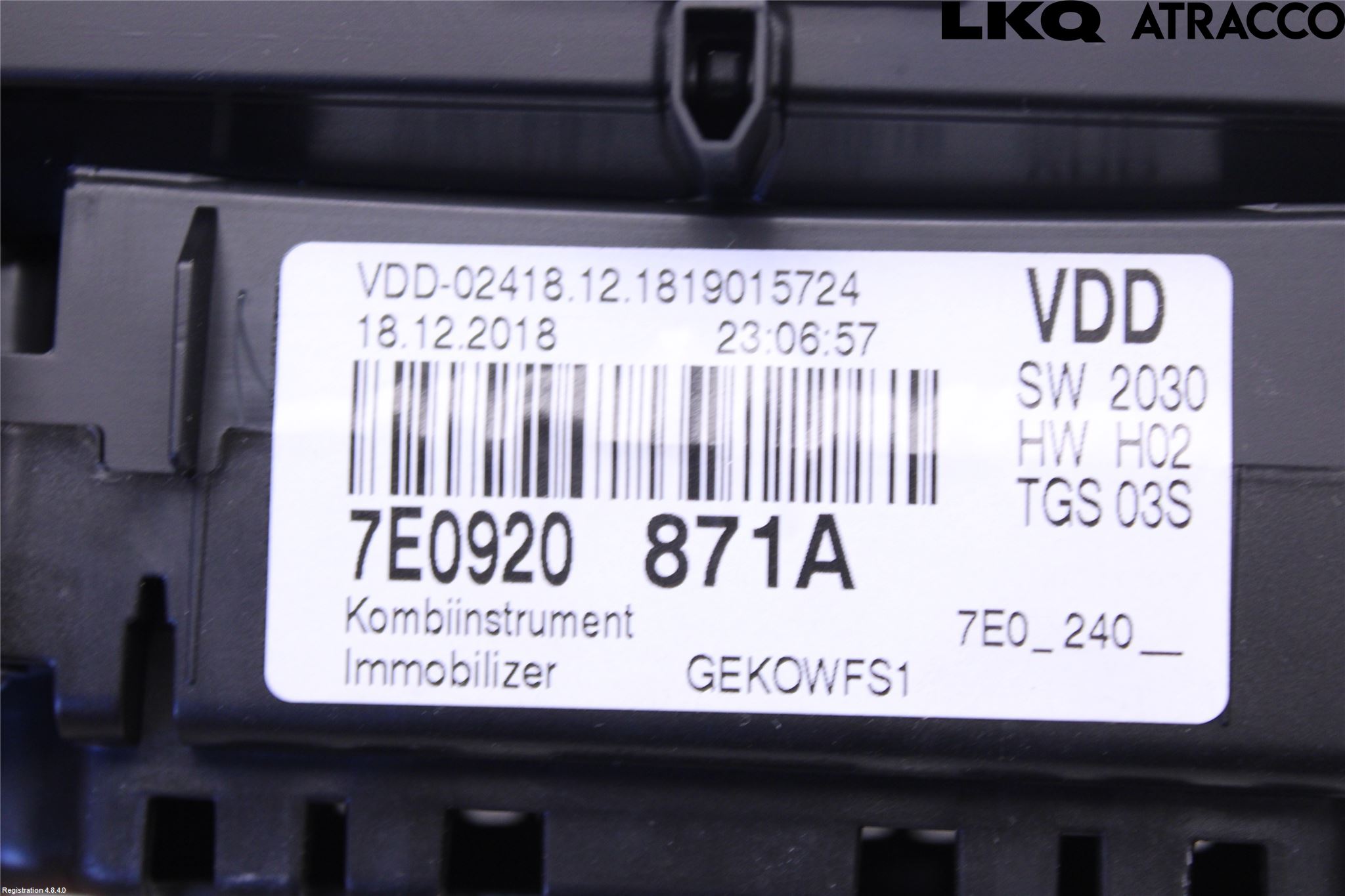 Volkswagen VW TRANSP/CARAVELLE (T6) 16-22 Instrument Komb