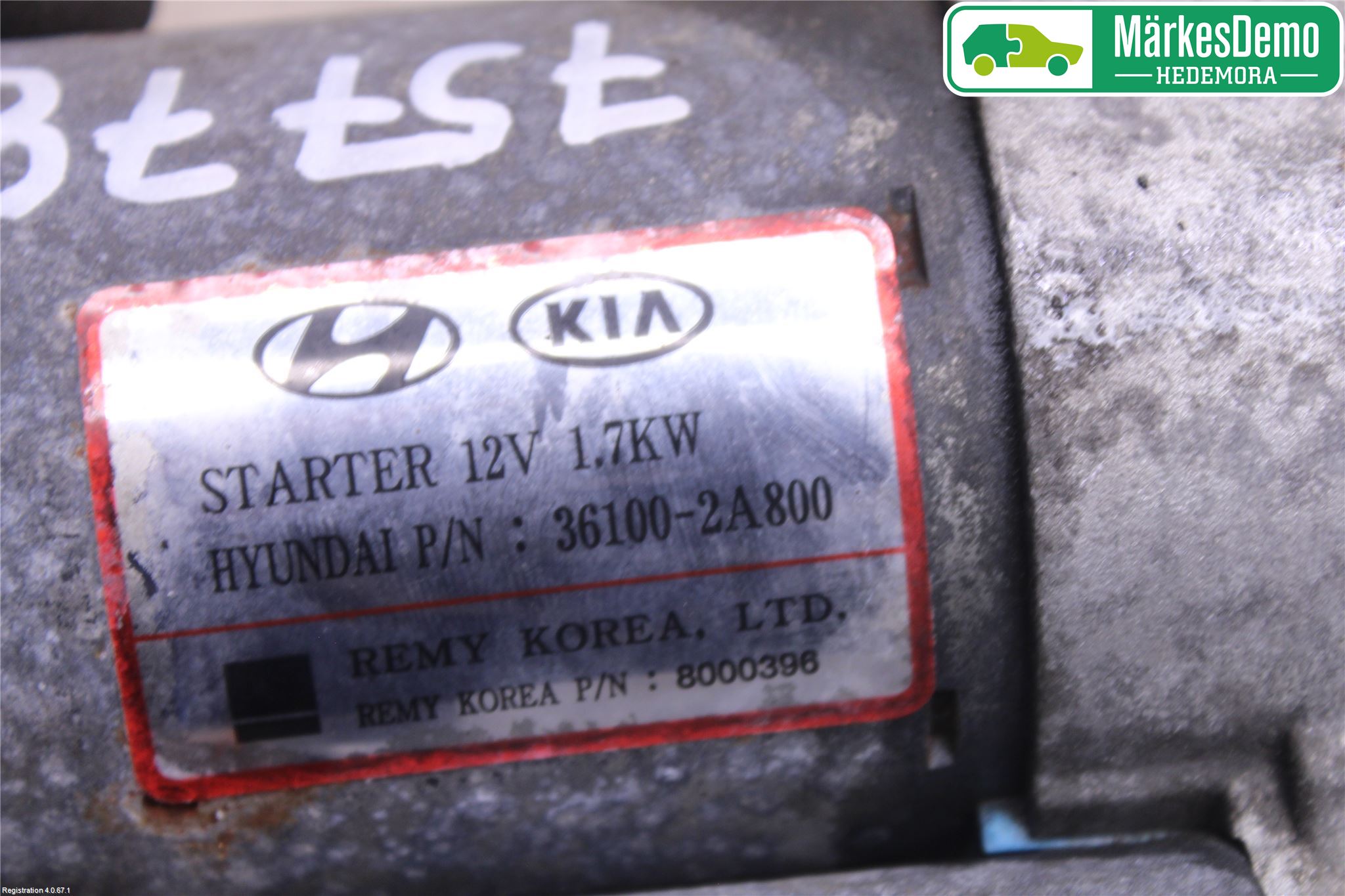 Kia SPORTAGE (SL) 11-15 Startmotor Diesel