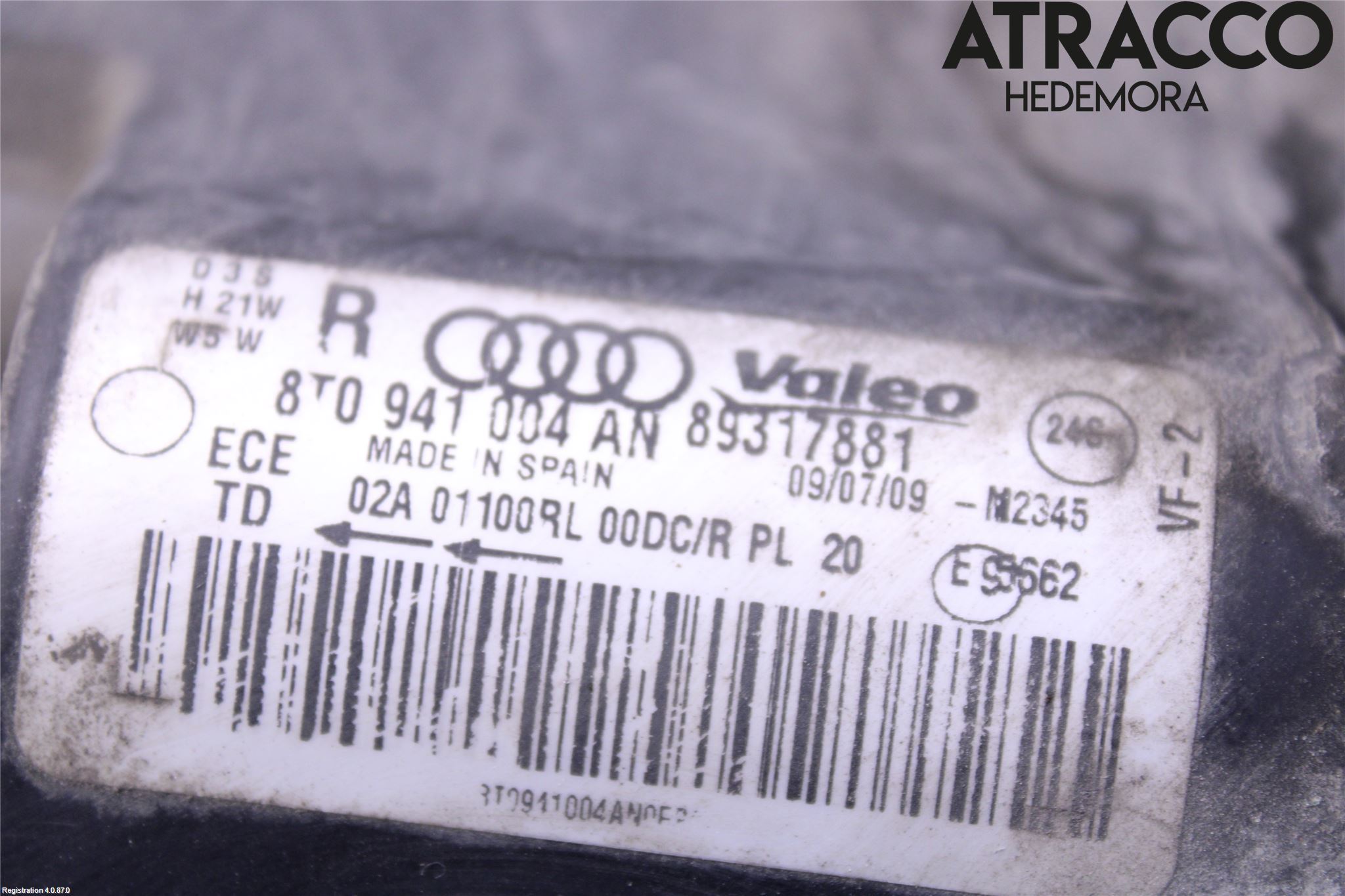 Audi A5 07-16 Strålkastare Höger