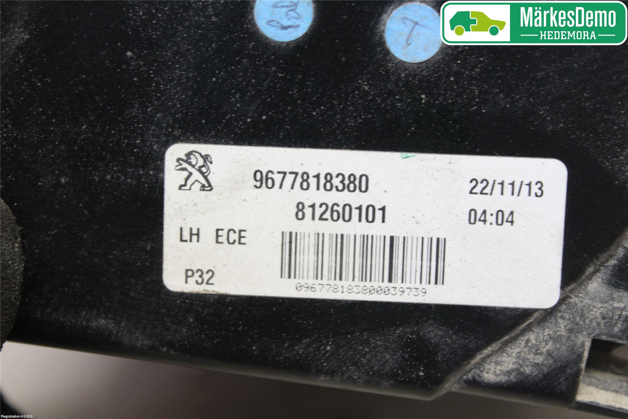 Peugeot 308 14-21 Bakljus Lucka Vä