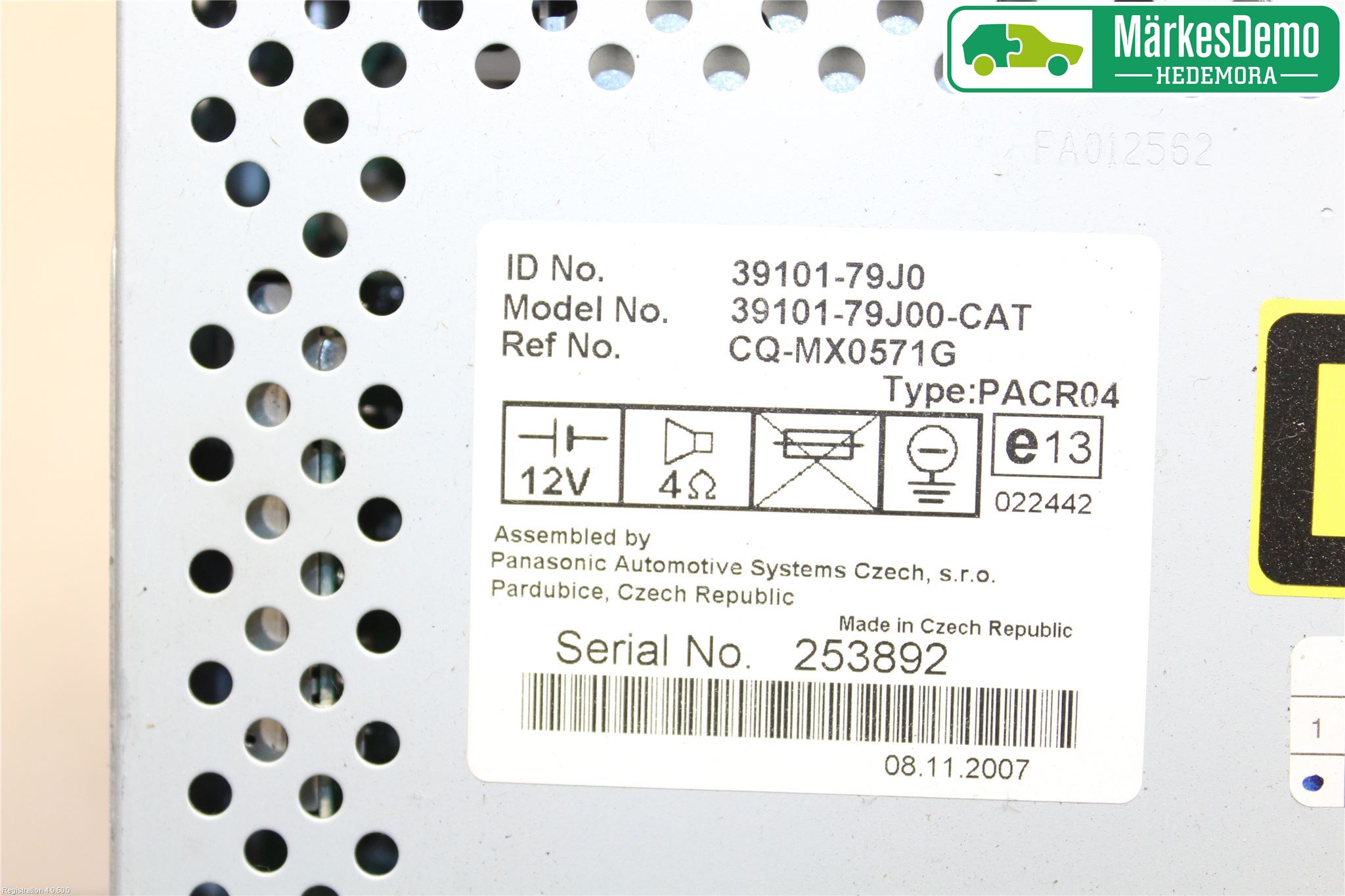 Suzuki SX4 06-09 Cd Radio - Multimediapanel
