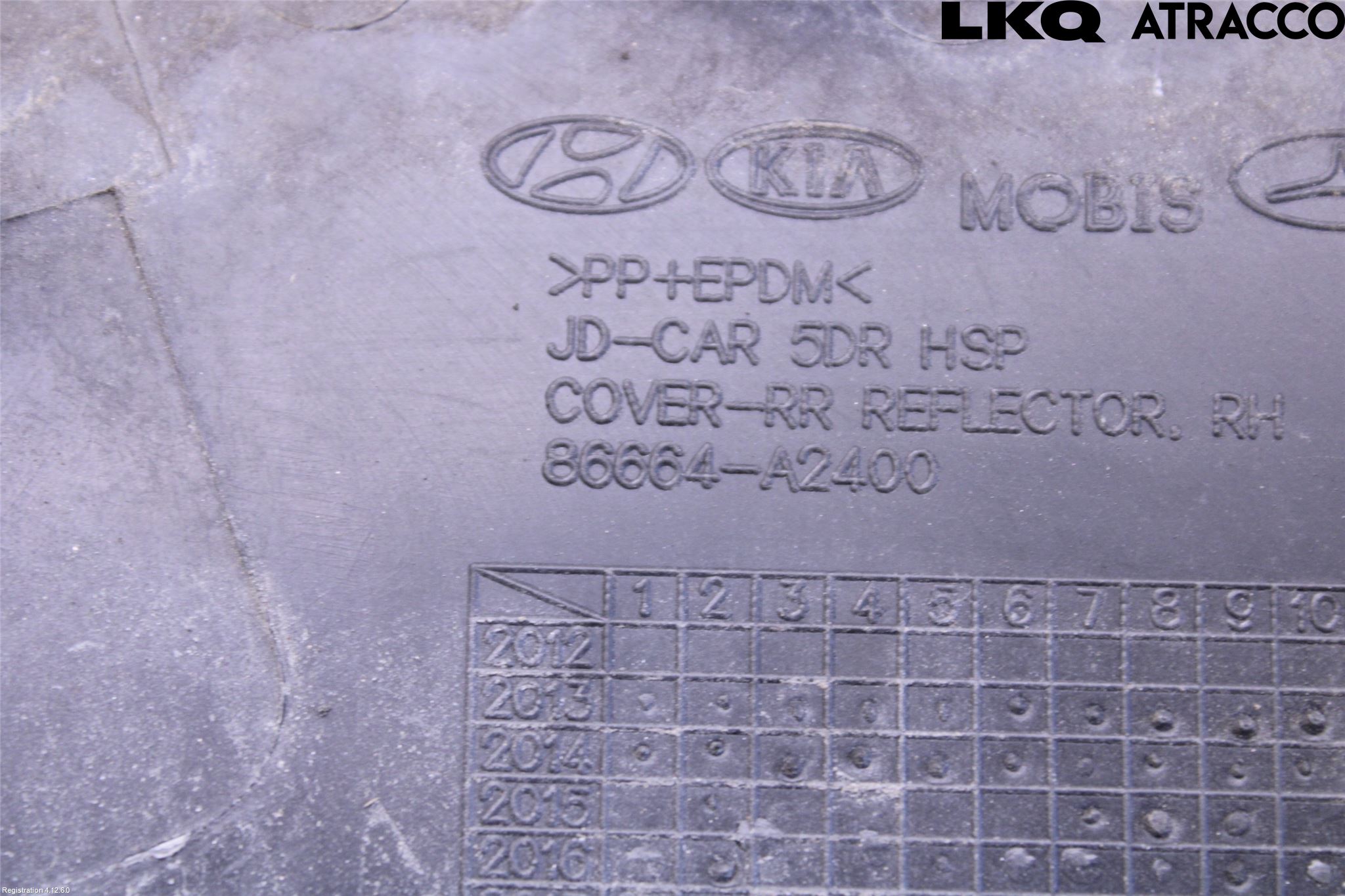 Kia CEED 12-18 Stötfångardel Bak Hö