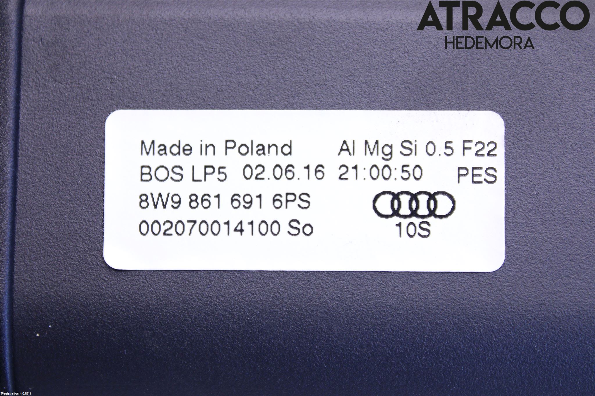 Audi A4/S4 B9 16-19 Insynskydd