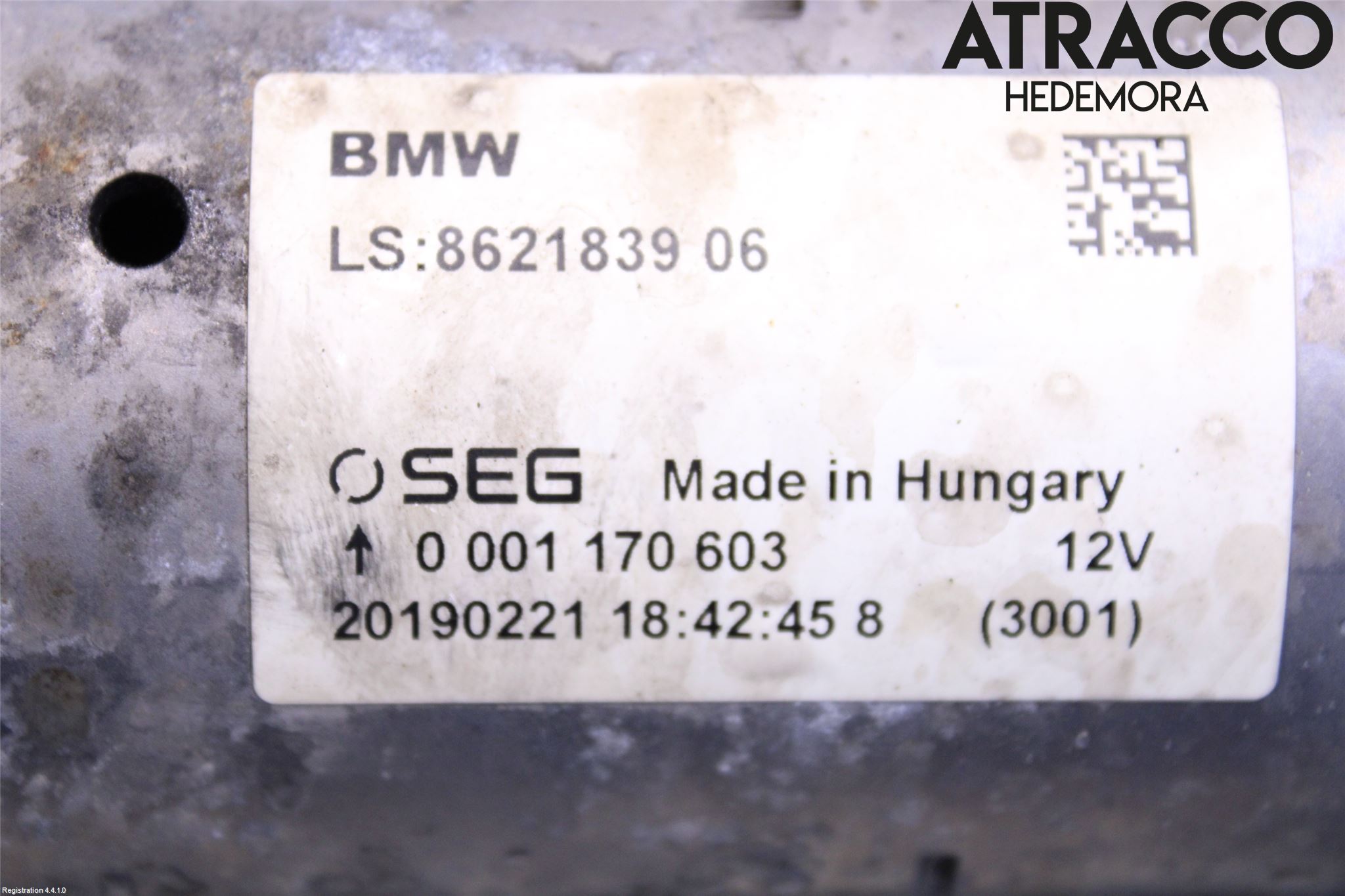 BMW 3 F30/F31/F80 12-19 Startmotor