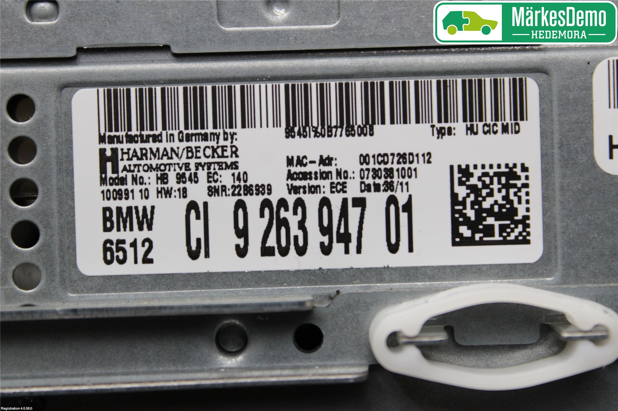 BMW 3 E90/91 SED/TOU 05-12 Cd Radio - Multimediapanel