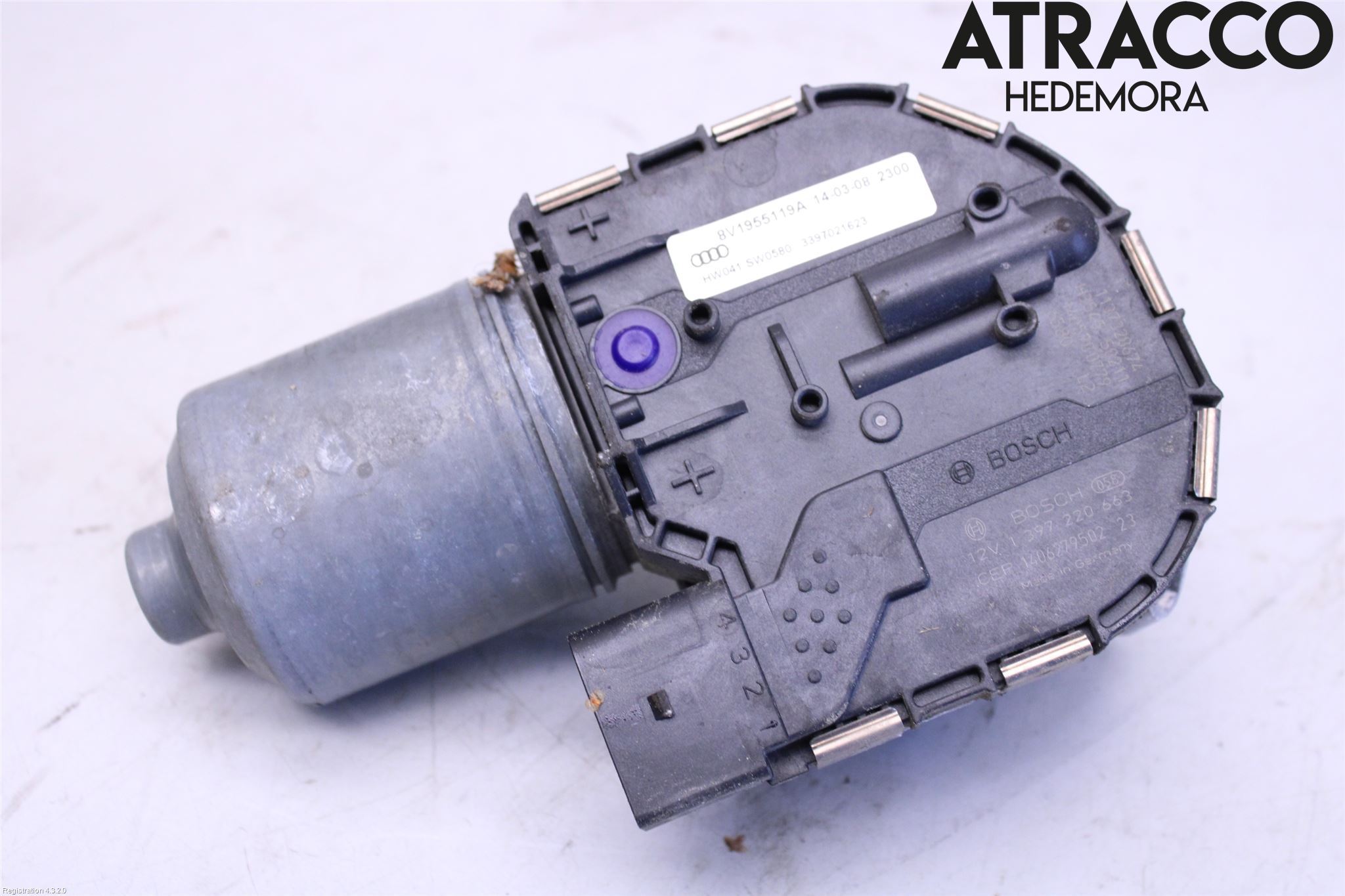 Audi A3/S3 8V 13-20 Torkarmotor Vindruta