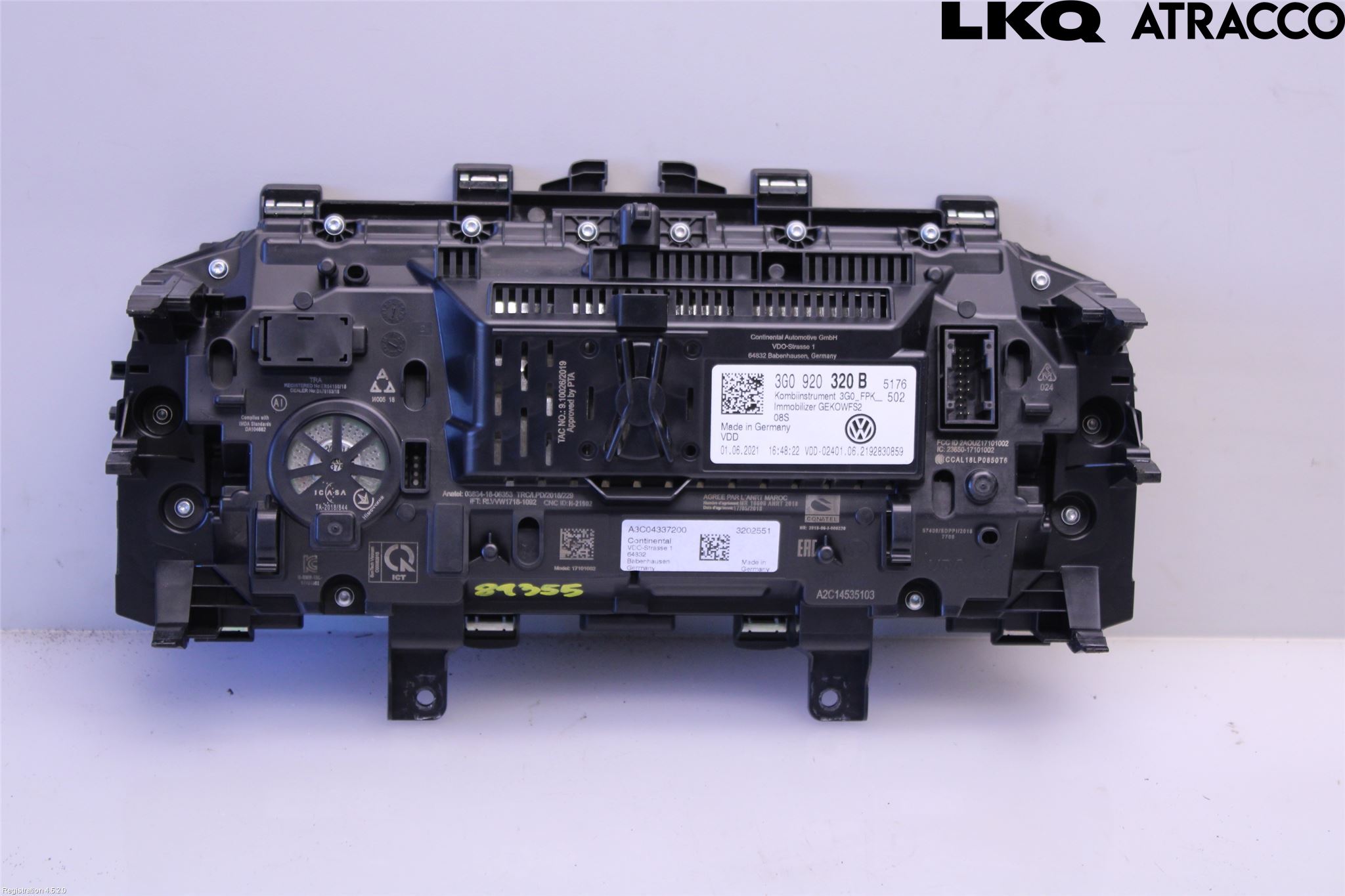 Volkswagen VW PASSAT 15-19 Instrument Komb