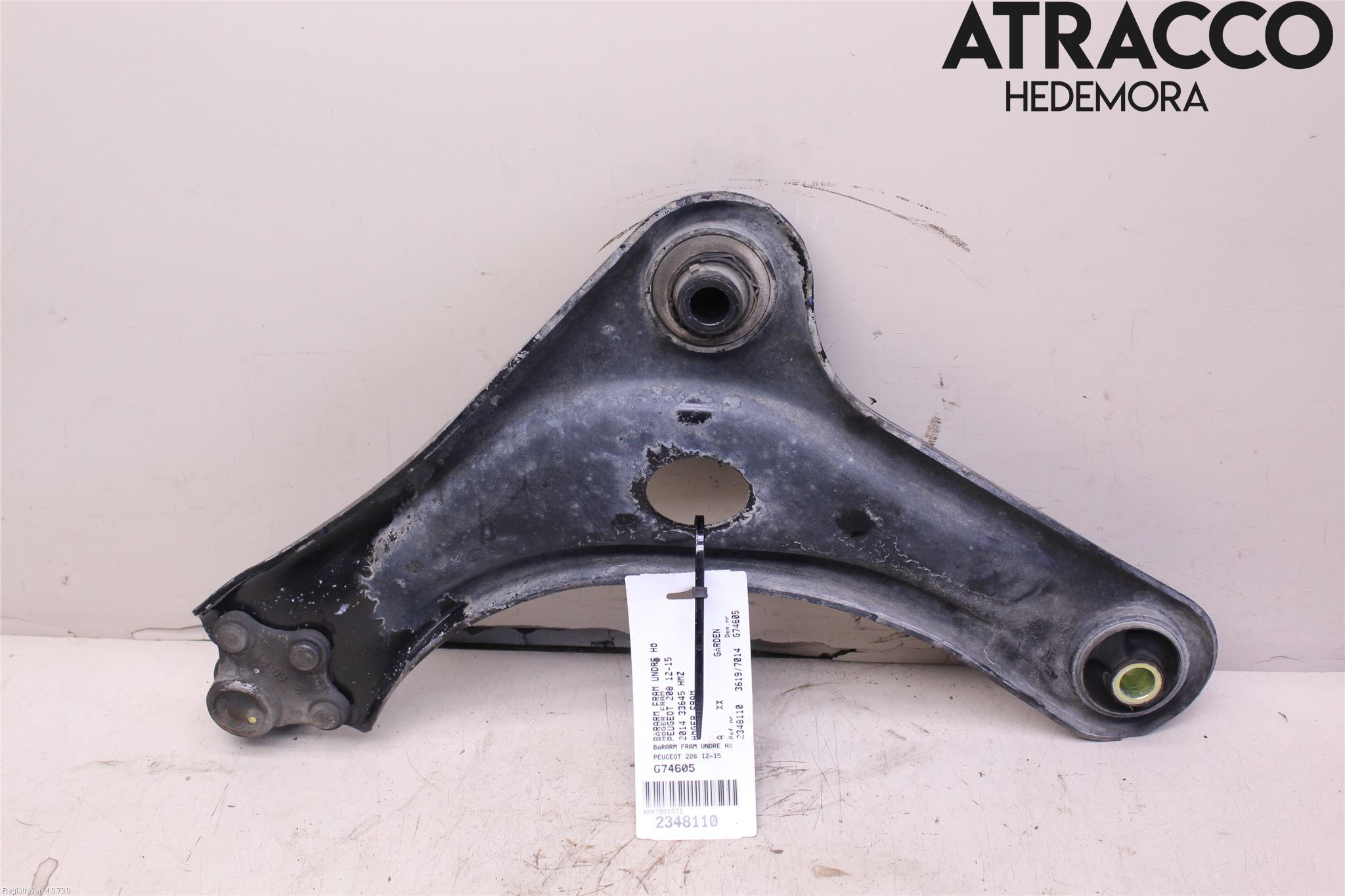 Peugeot 208 12-15 Bärarm Fram Undre Hö