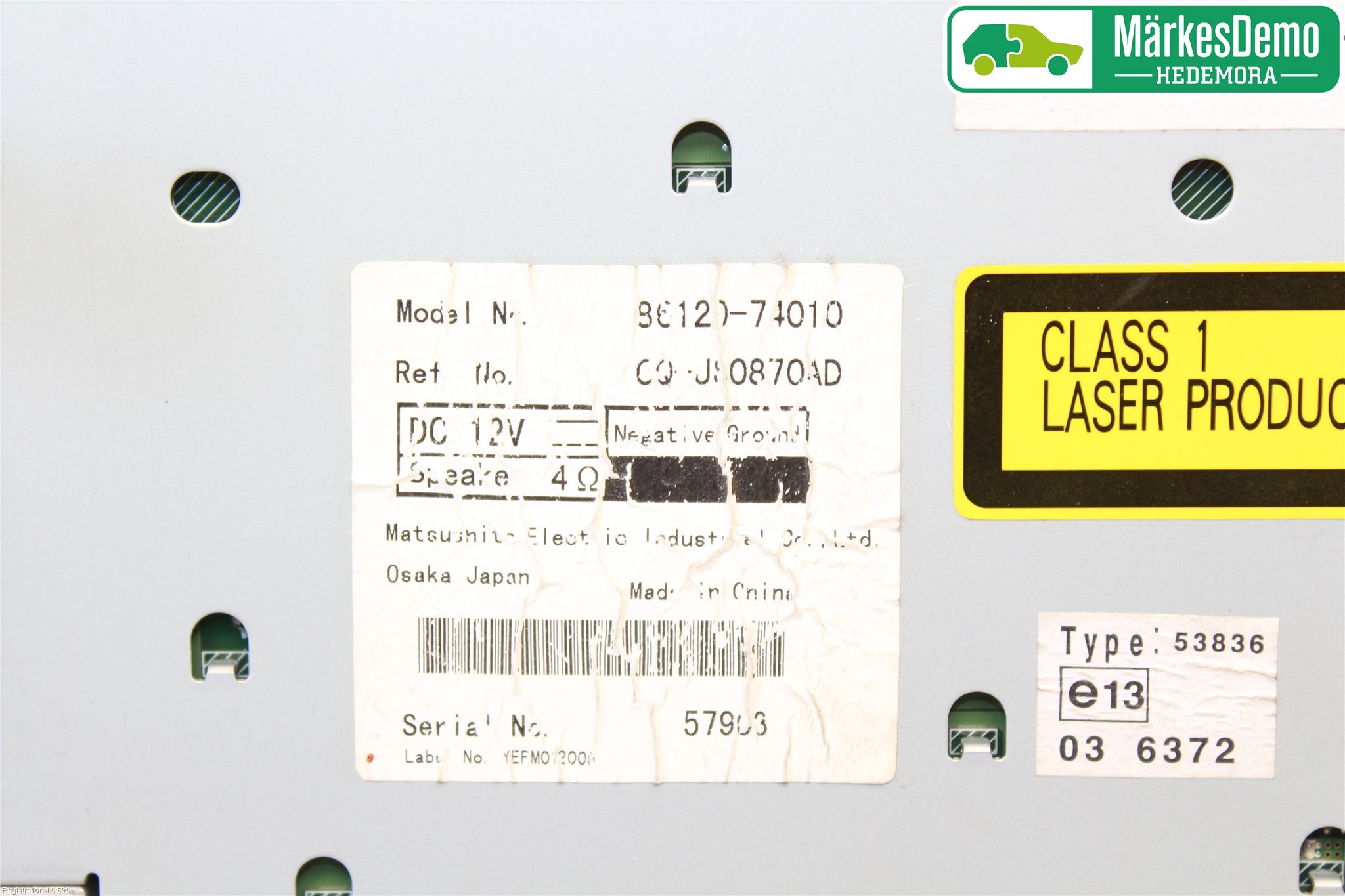 Toyota iQ Cd Radio - Multimediapanel