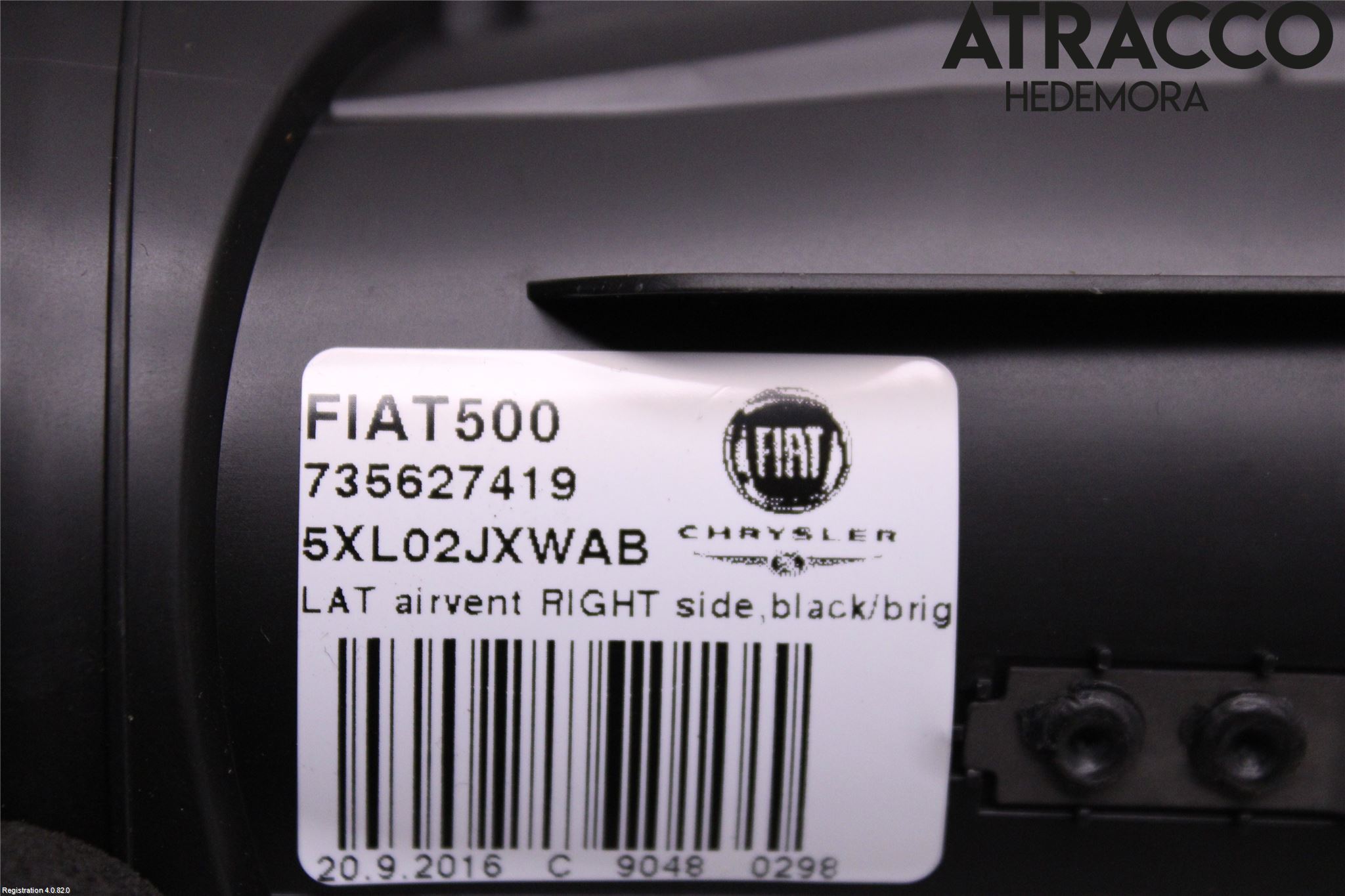 Fiat 500 07- Defrosterkanal-Munstycke