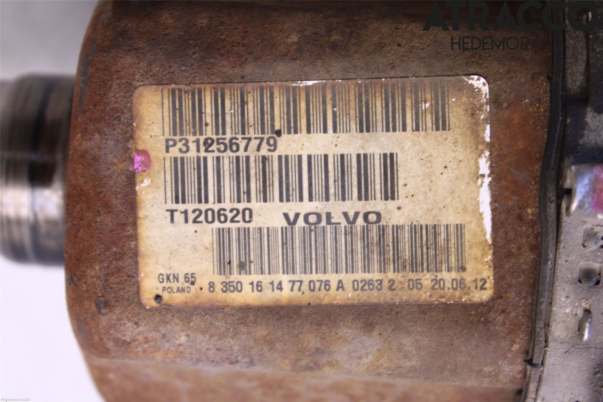 Volvo V70 08-13 Drivaxel Fram Vänster